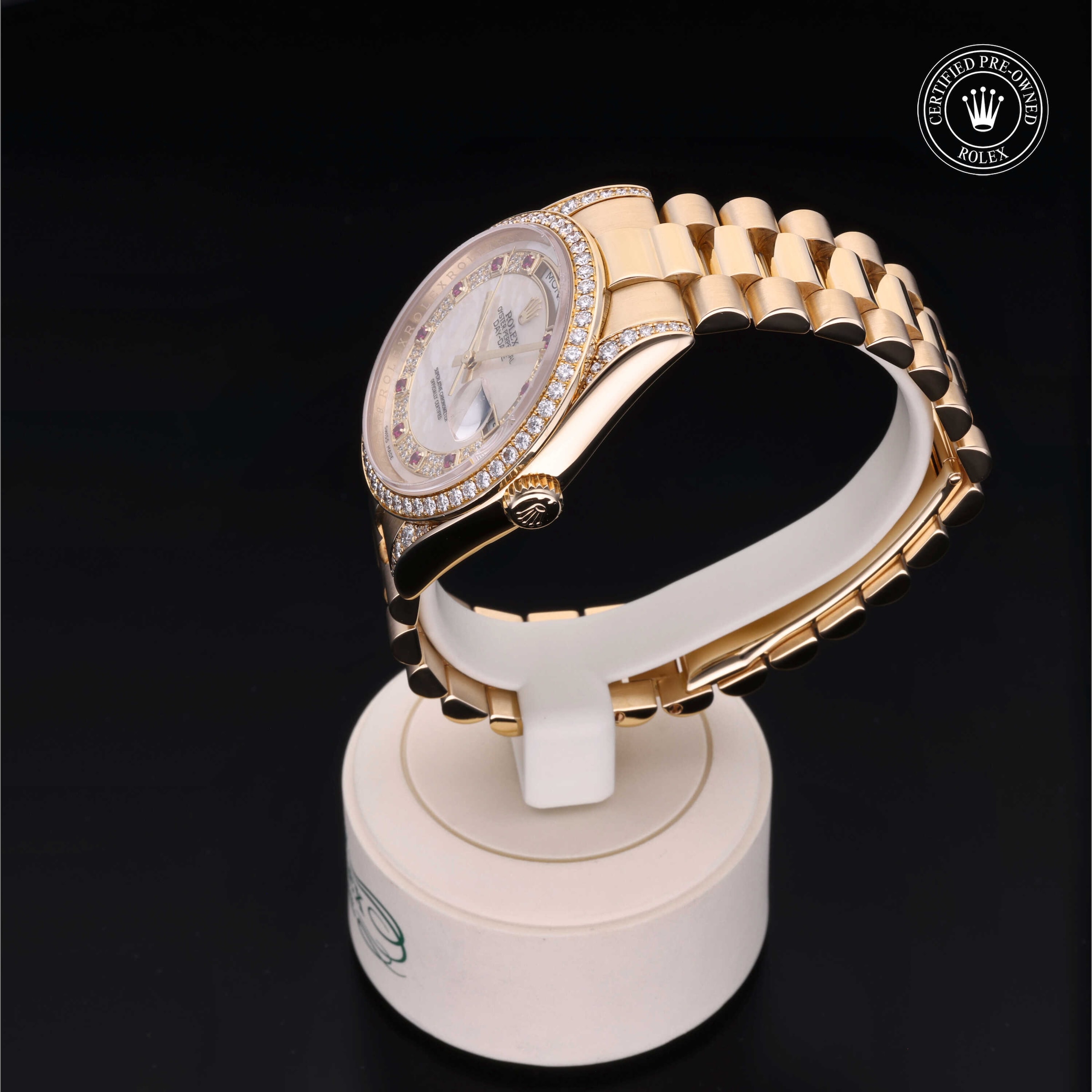 Model image: rolex-certified-pre-owned-Oyster Perpetual Day-Date-36mm-18ct Yellow Gold, Diamond Lugs-2010s-M118388-0030 thumbnail 3