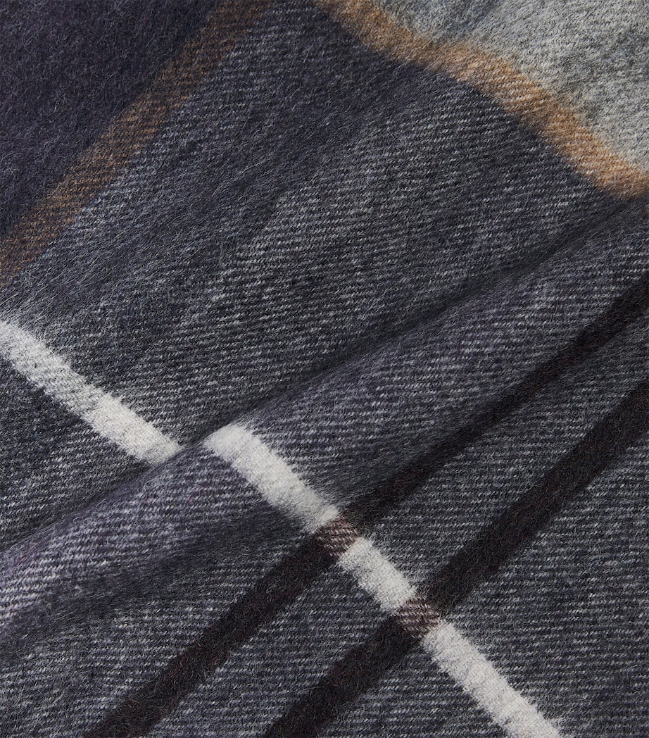 Wool-Cashmere Carrbridge Scarf GRY MIDNIGHT TARTAN Image 4