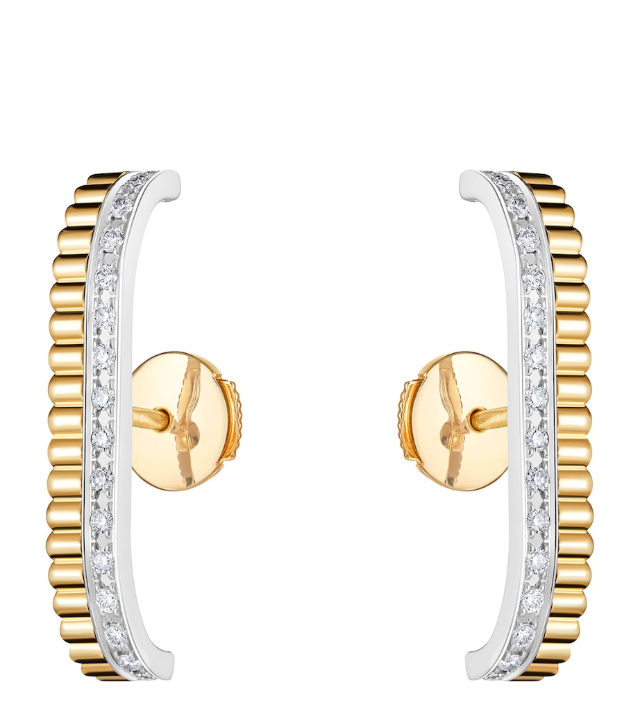 Yellow Gold, White Gold and Diamond Quatre Radiant Edition Stud Earrings YELLOW GOLD Image 1