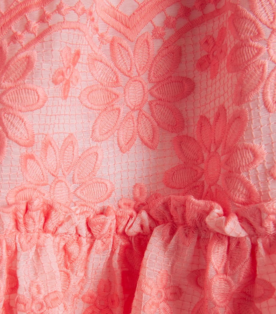 Cotton Lace Kaia Dress (2-16 Years) PEACH Image 3