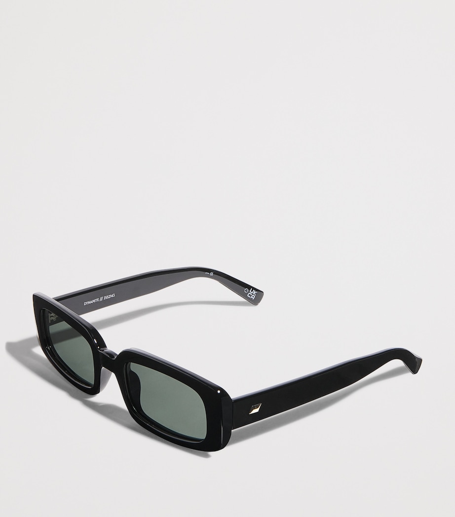 Rectangular Dynamite Sunglasses BLACK Image 2