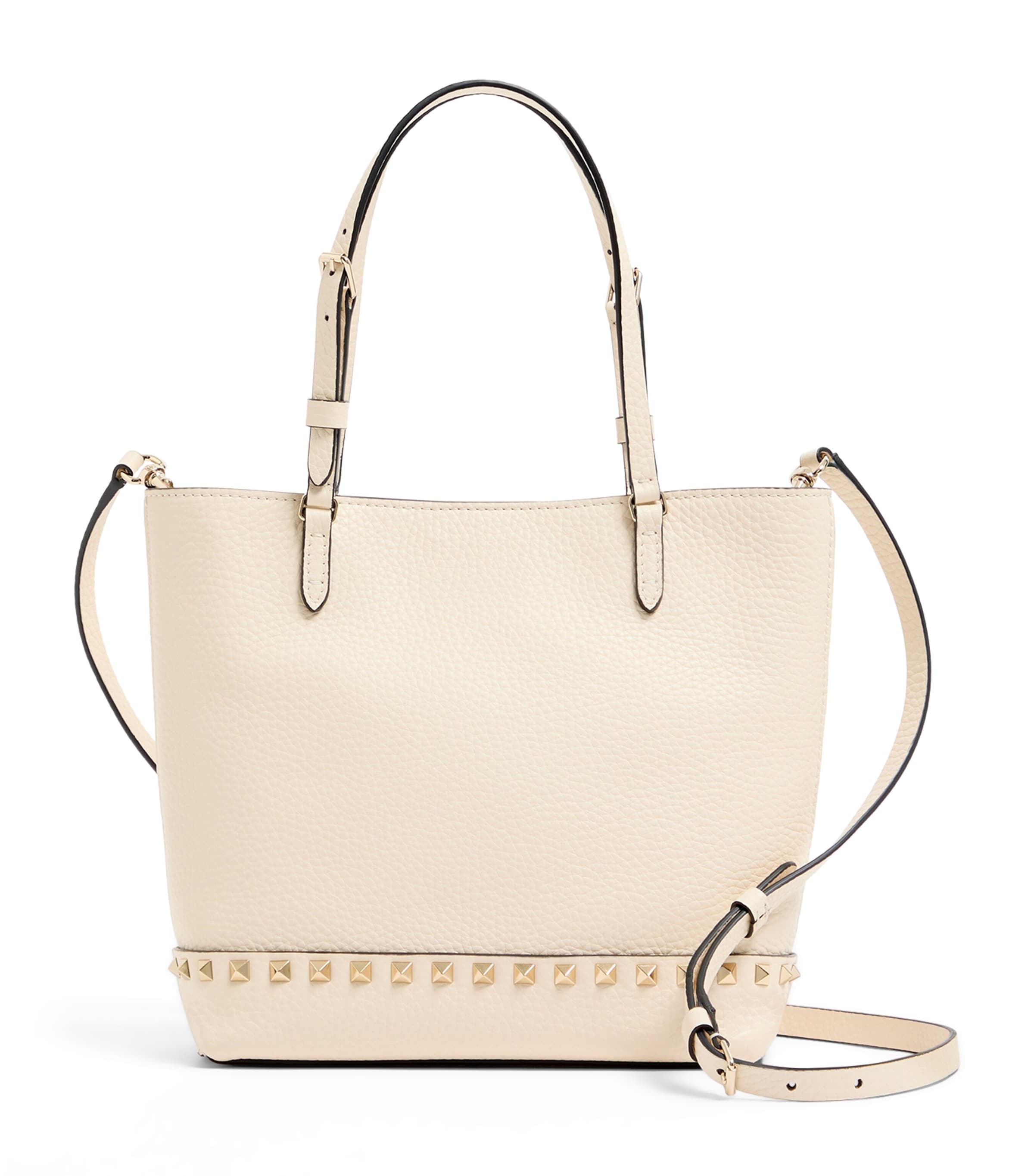 Valentino Garavani Leather Rockstud Tote Bag Image 1