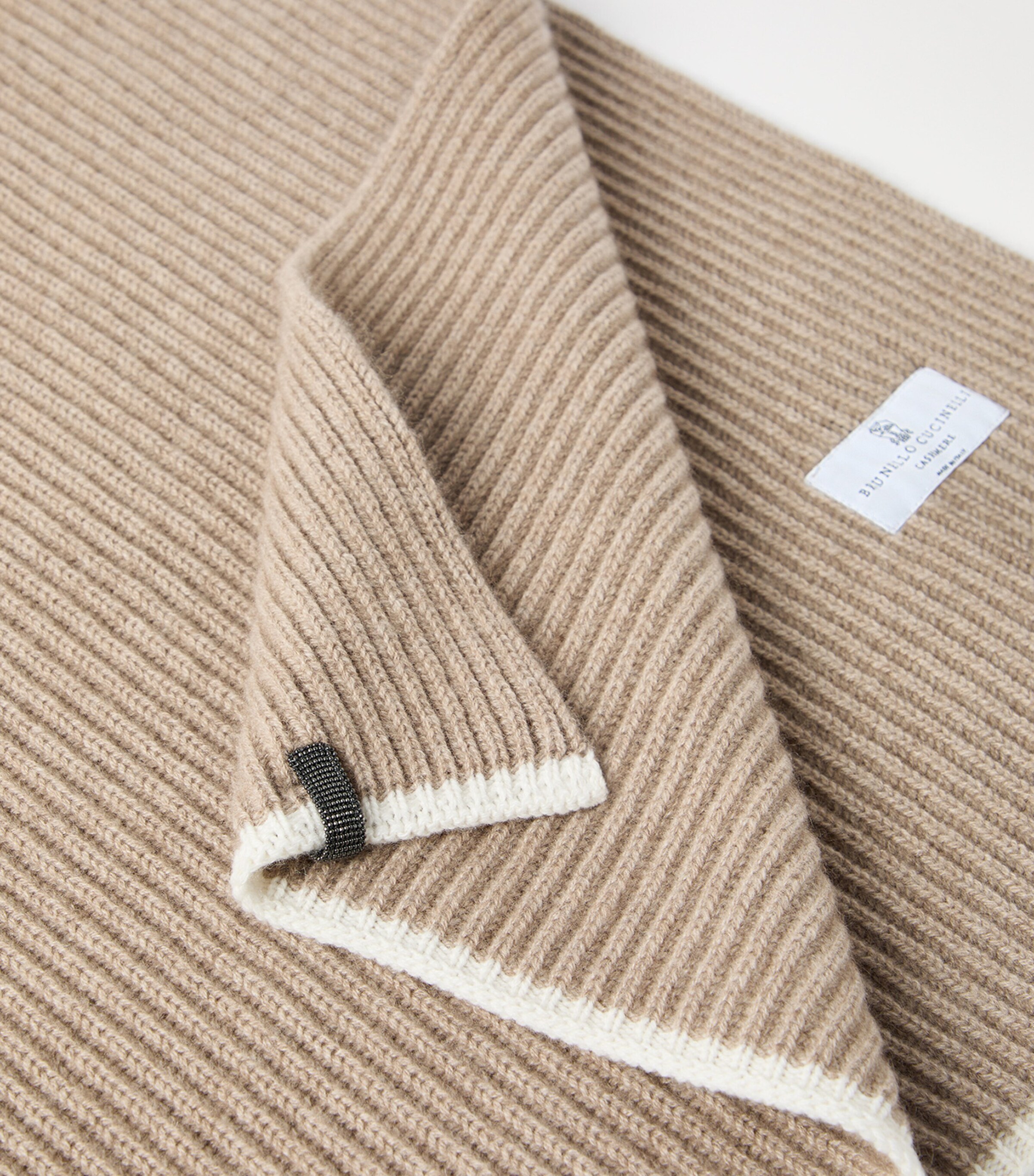 Cashmere English Rib Monili Scarf CC397 Image 4