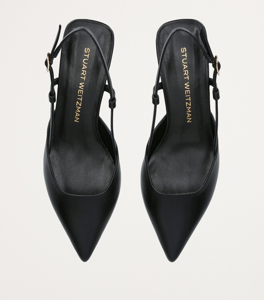 Leather Vinnie Slingback Pumps 50 BLACK Image 4