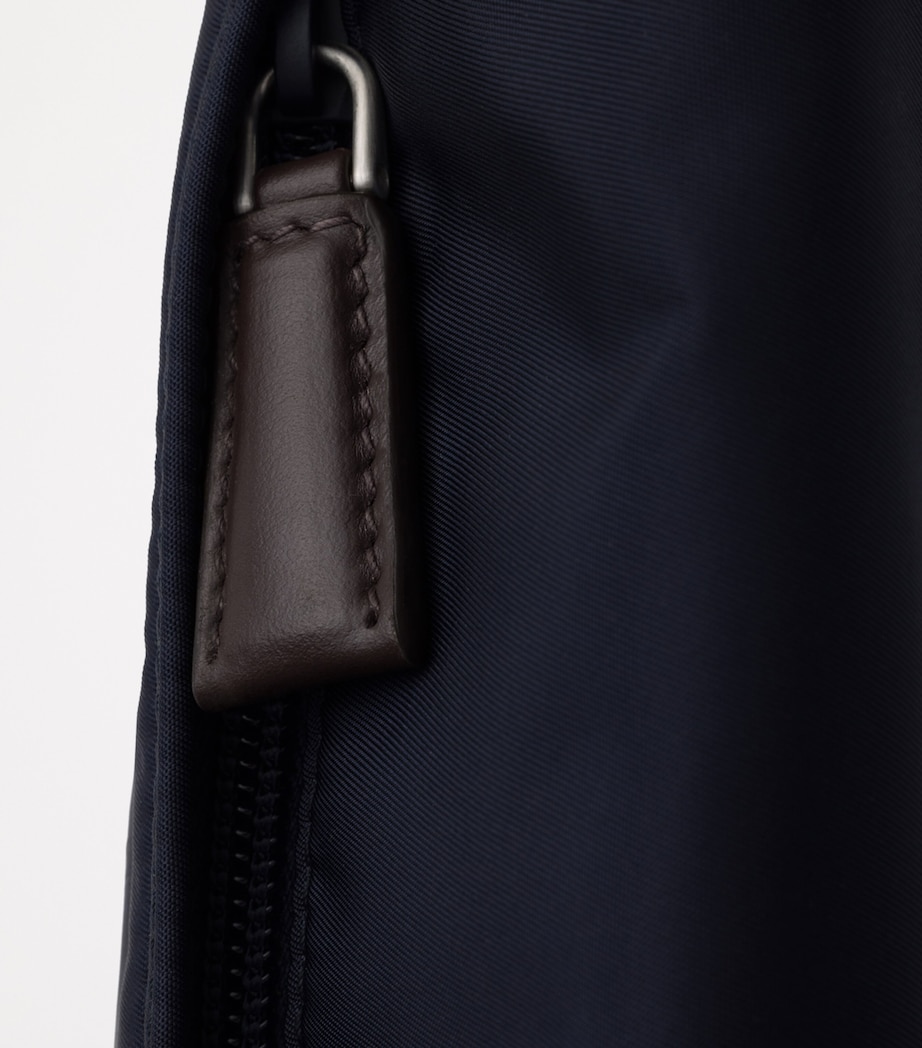 Small Re-Nylon and Leather Cross-Body Bag F0C1B Image 6