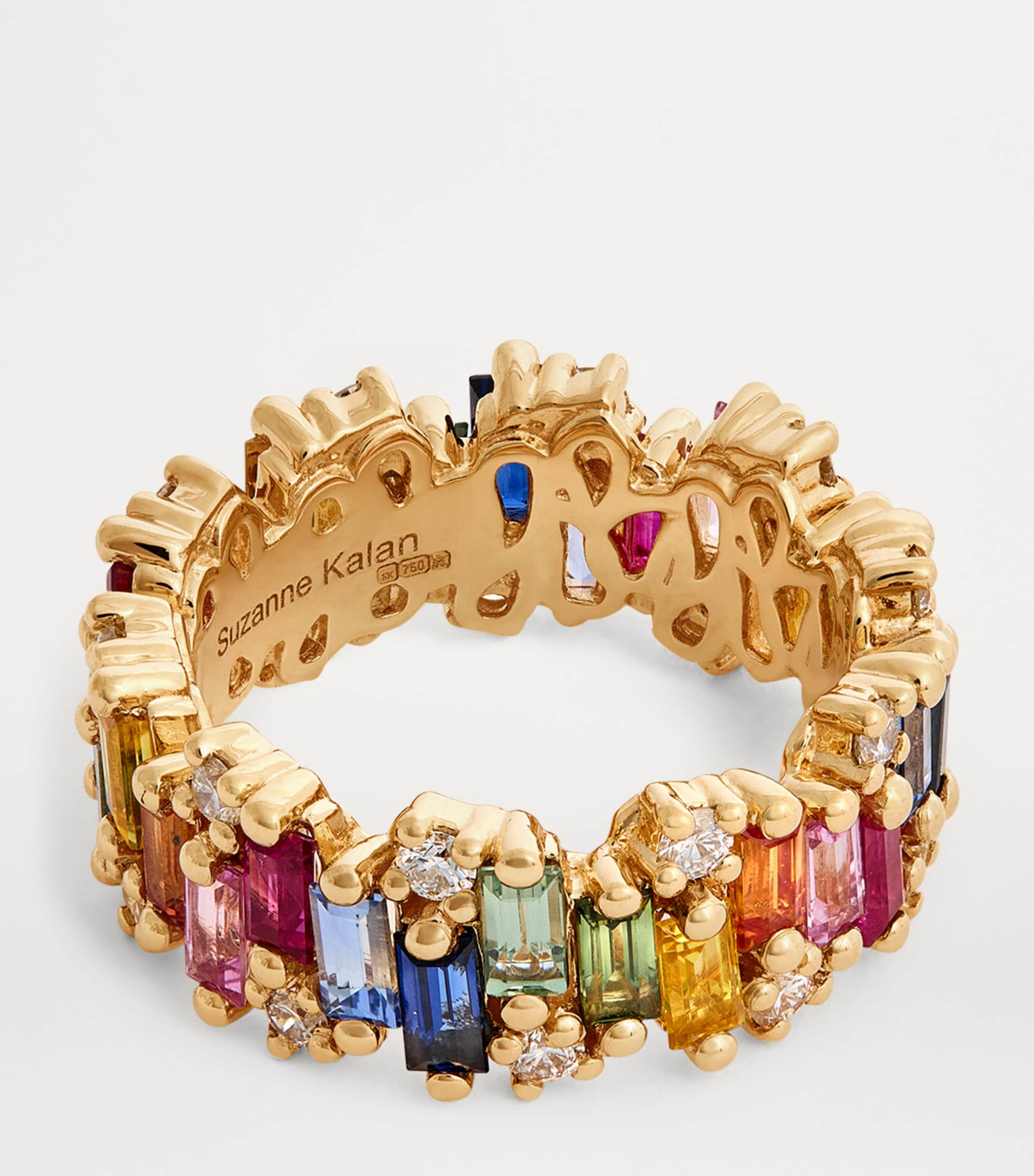 Yellow Gold, Diamond and Sapphire Shimmer Audrey Ring 18K YG/RS Image 4