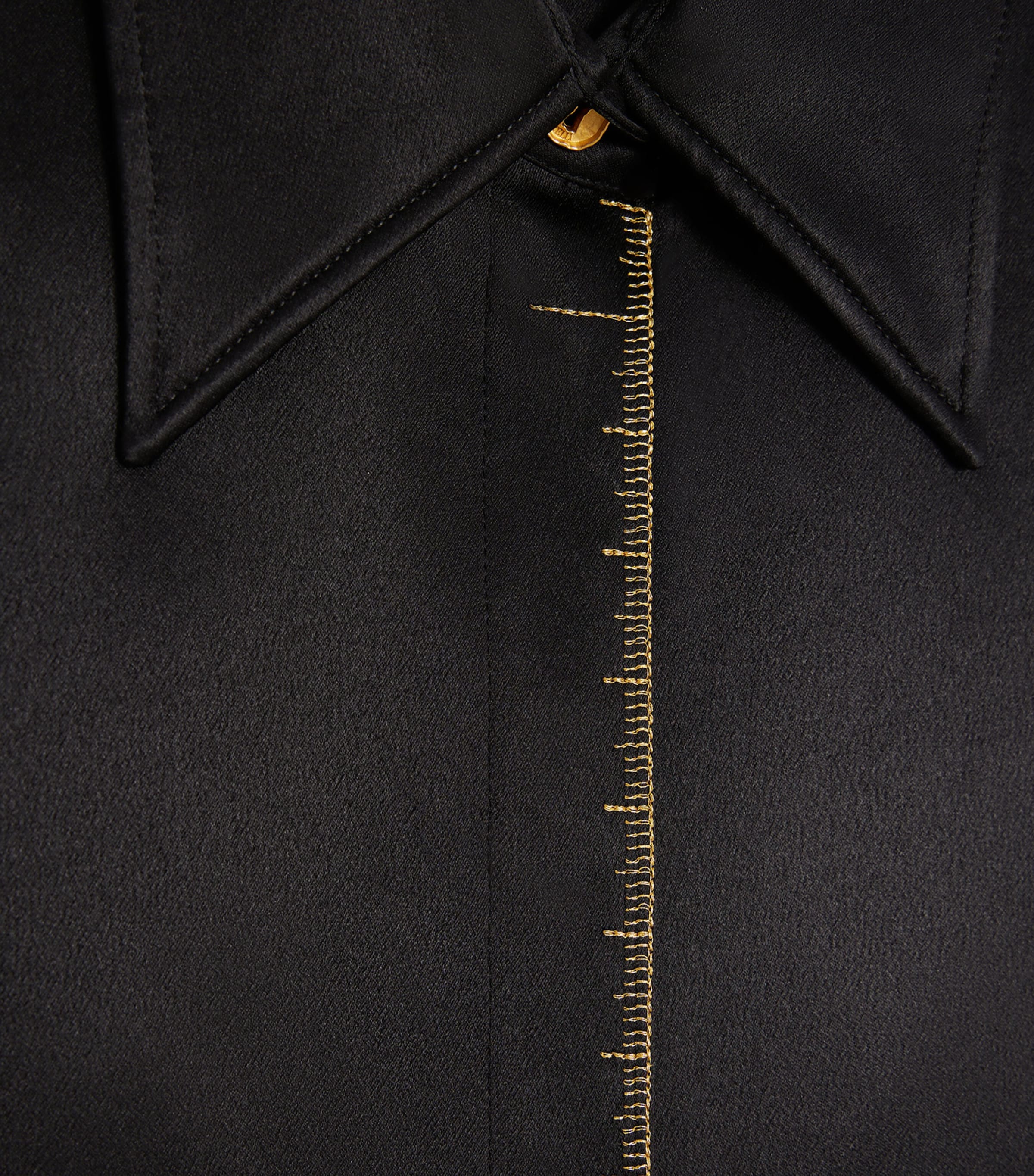 Silk Measuring Tape Shirt 999BLACK Image 5