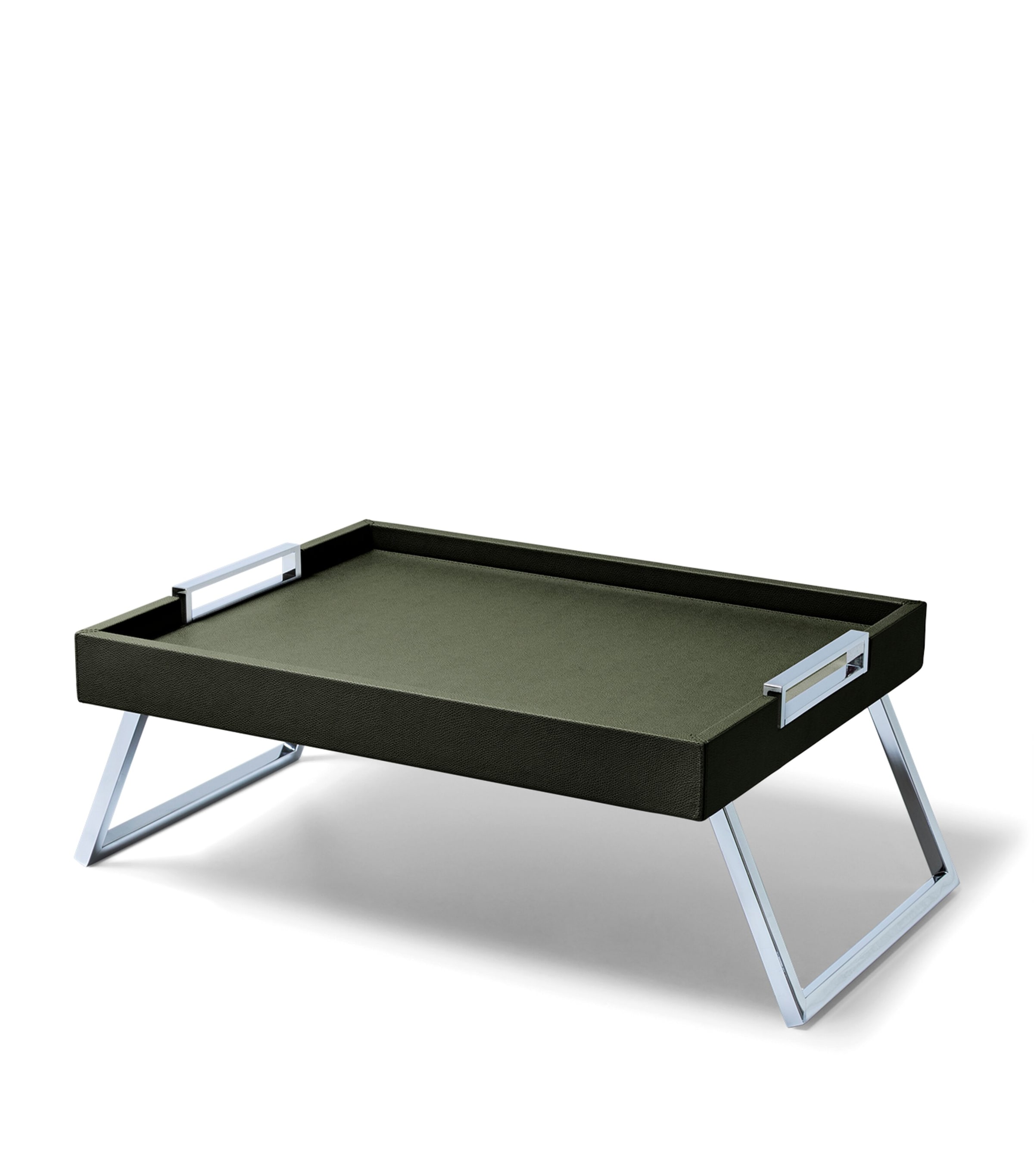 Frette Leather Otello Bed Tray Forest Green Image 1