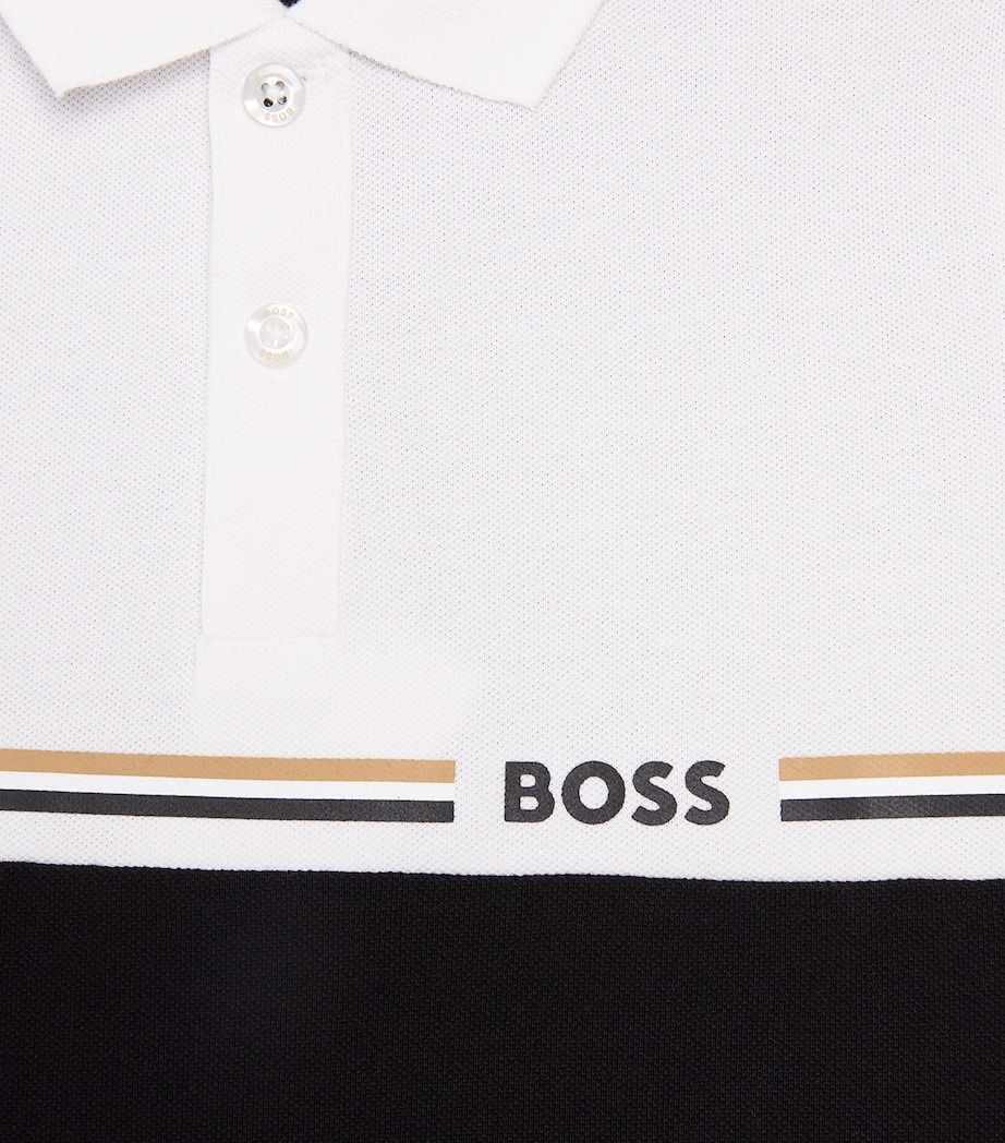 Two-Tone Logo Polo Shirt (4-16 Years) BLACK Image 3