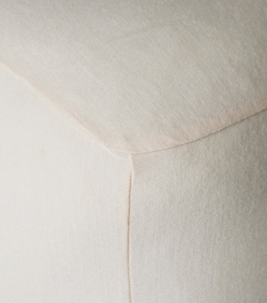 Merino Jersey Super King Fitted Sheet (180cm x 200cm) IVORY TUSK Image 3