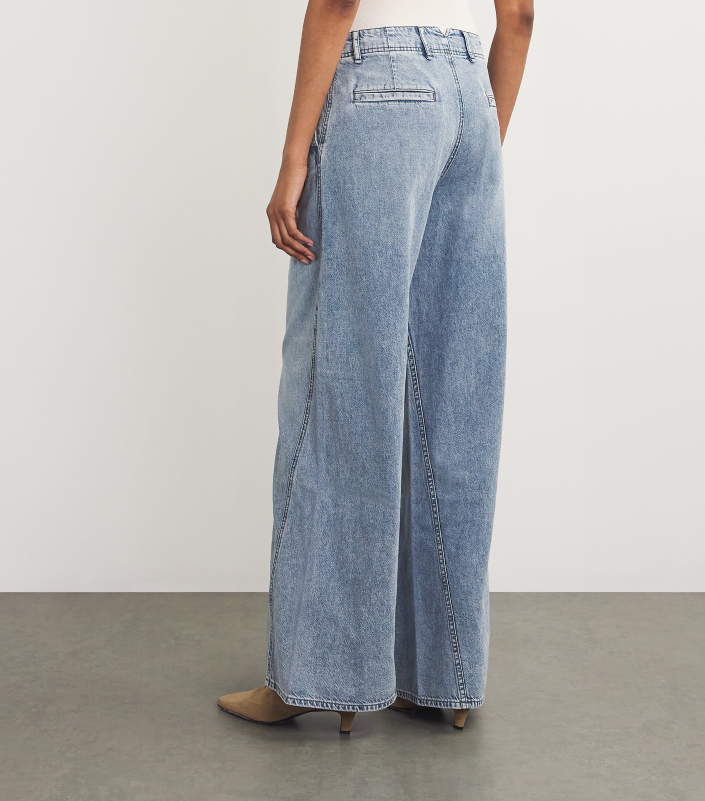 Rag & Bone Womens Featherweight Sofie High-Rise Wide-Leg Jeans Annie Image 4