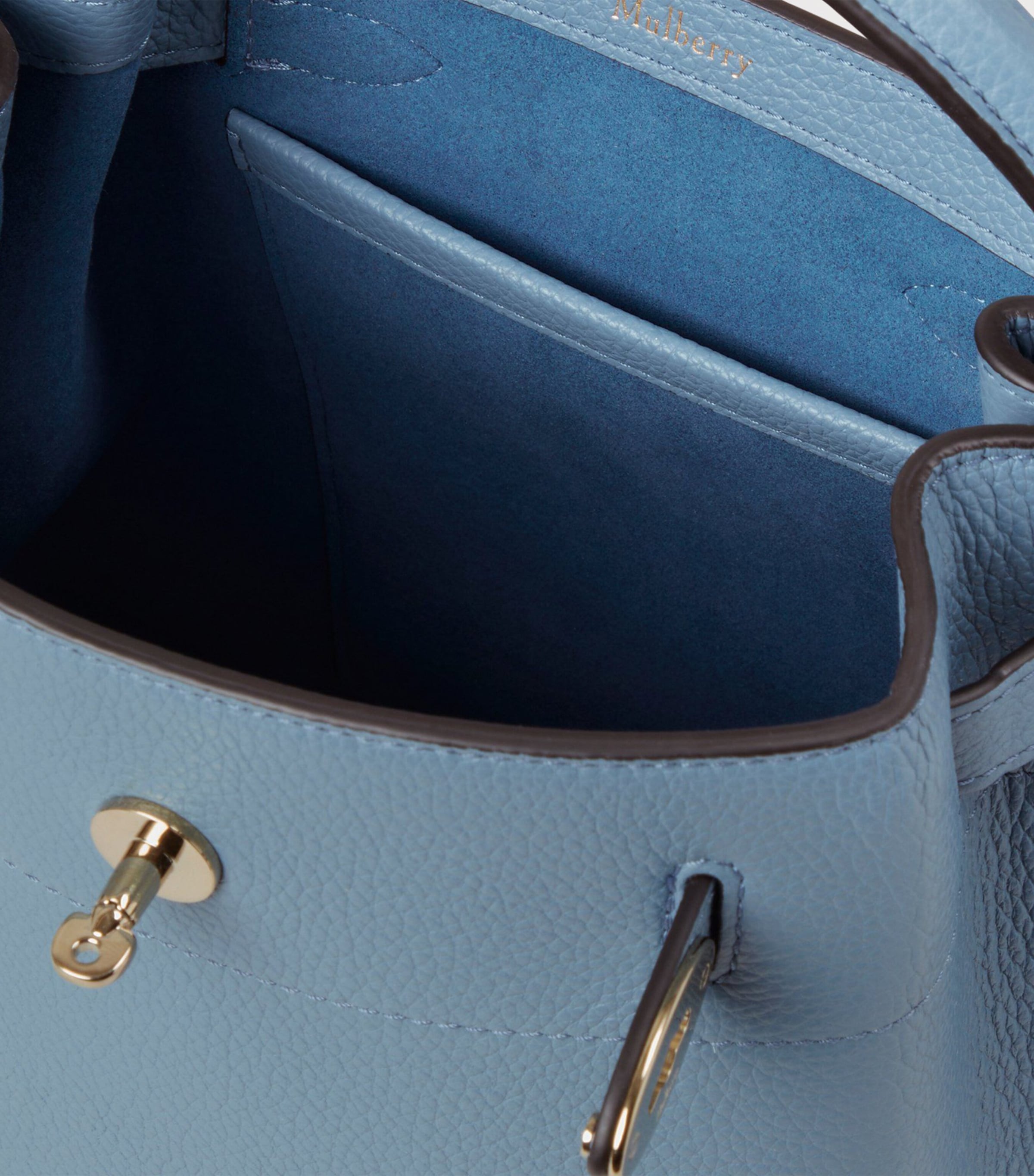 Leather Islington Bucket Bag BRIGHTON BLUE Image 4