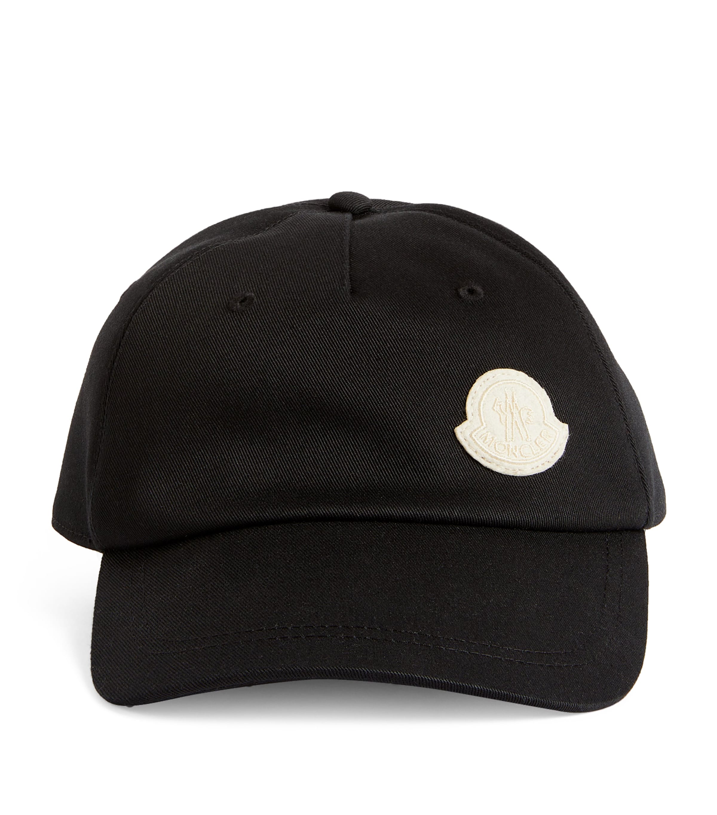 Shop Moncler Logo Baseball Cap In Black