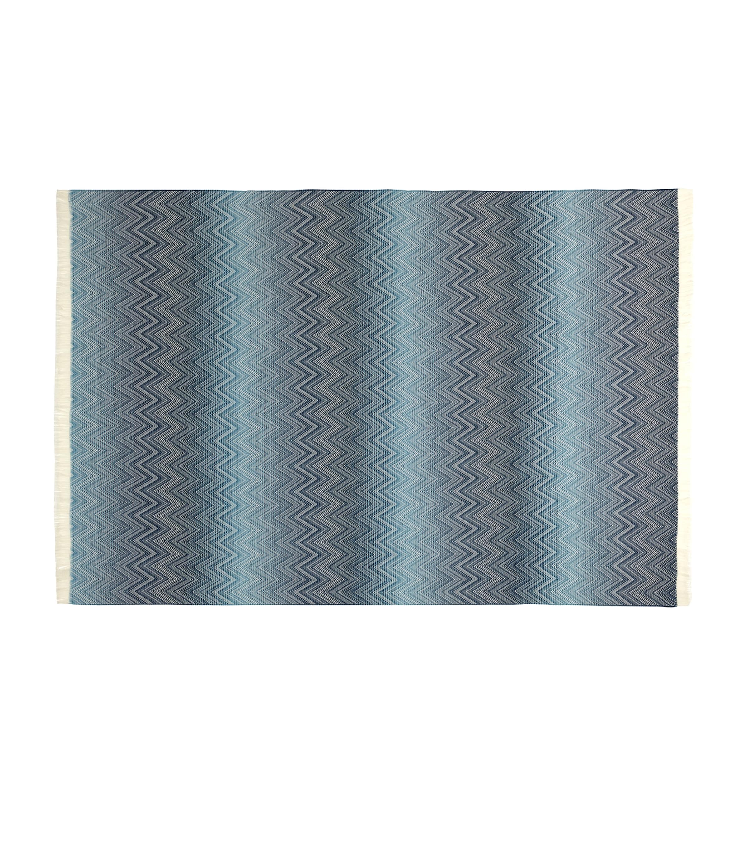 Missoni Merino Wool Timmy Throw In Blue