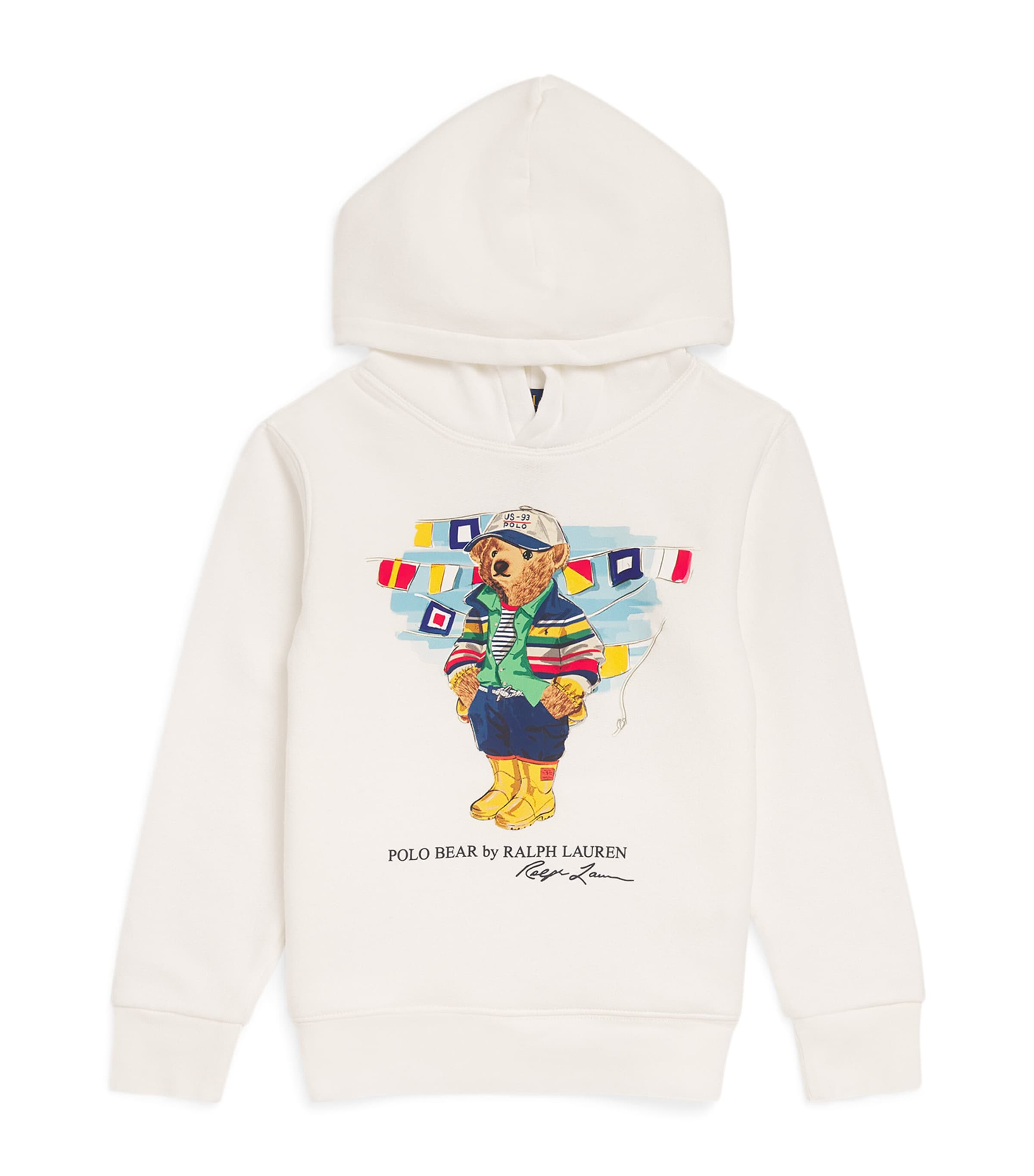 Shop Ralph Lauren Polo Bear Hoodie In White