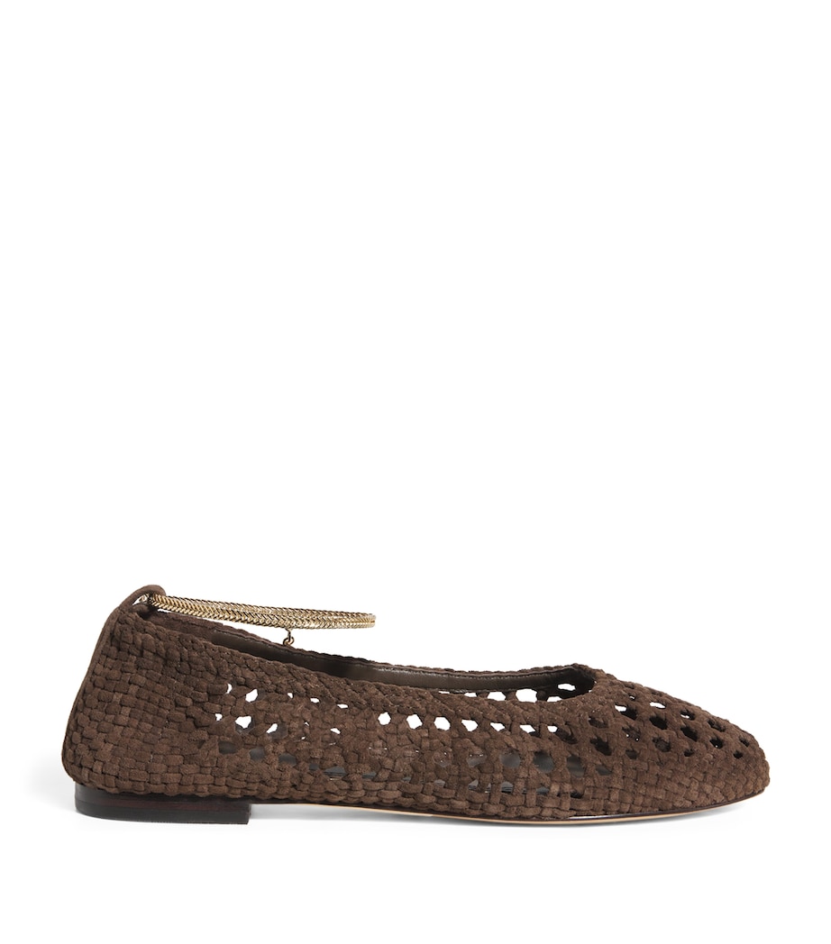 Suede Juliette Ballet Flats CHOCOLATE Image 1
