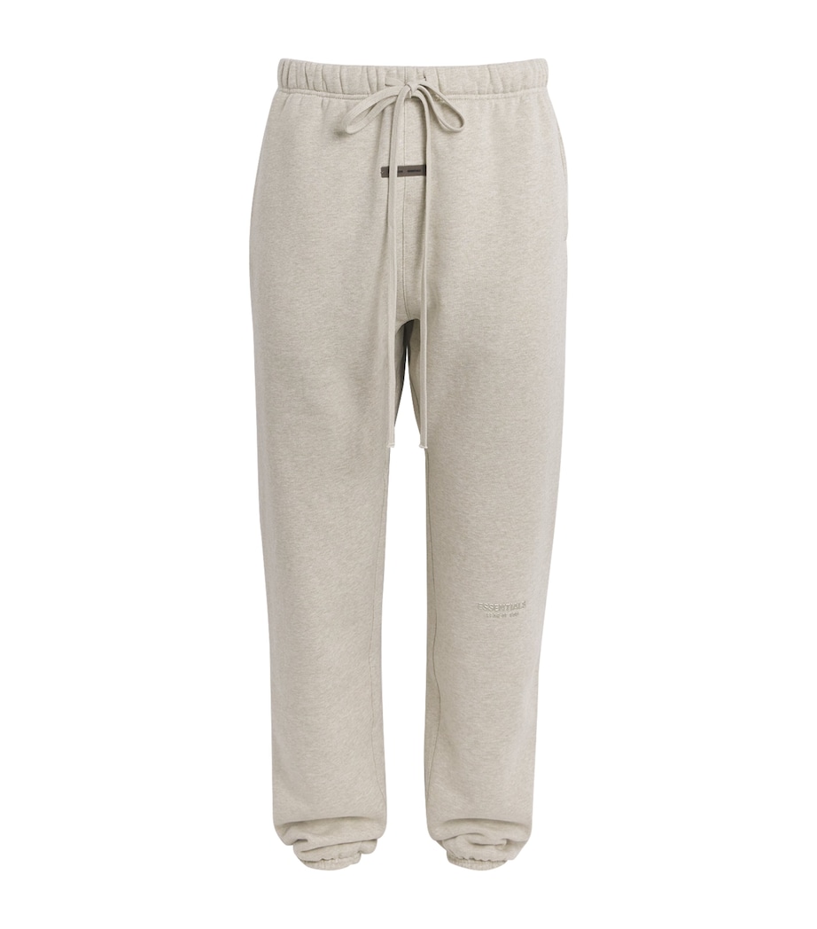 Cotton-Blend Logo Sweatpants HEATHER STONE Image 1