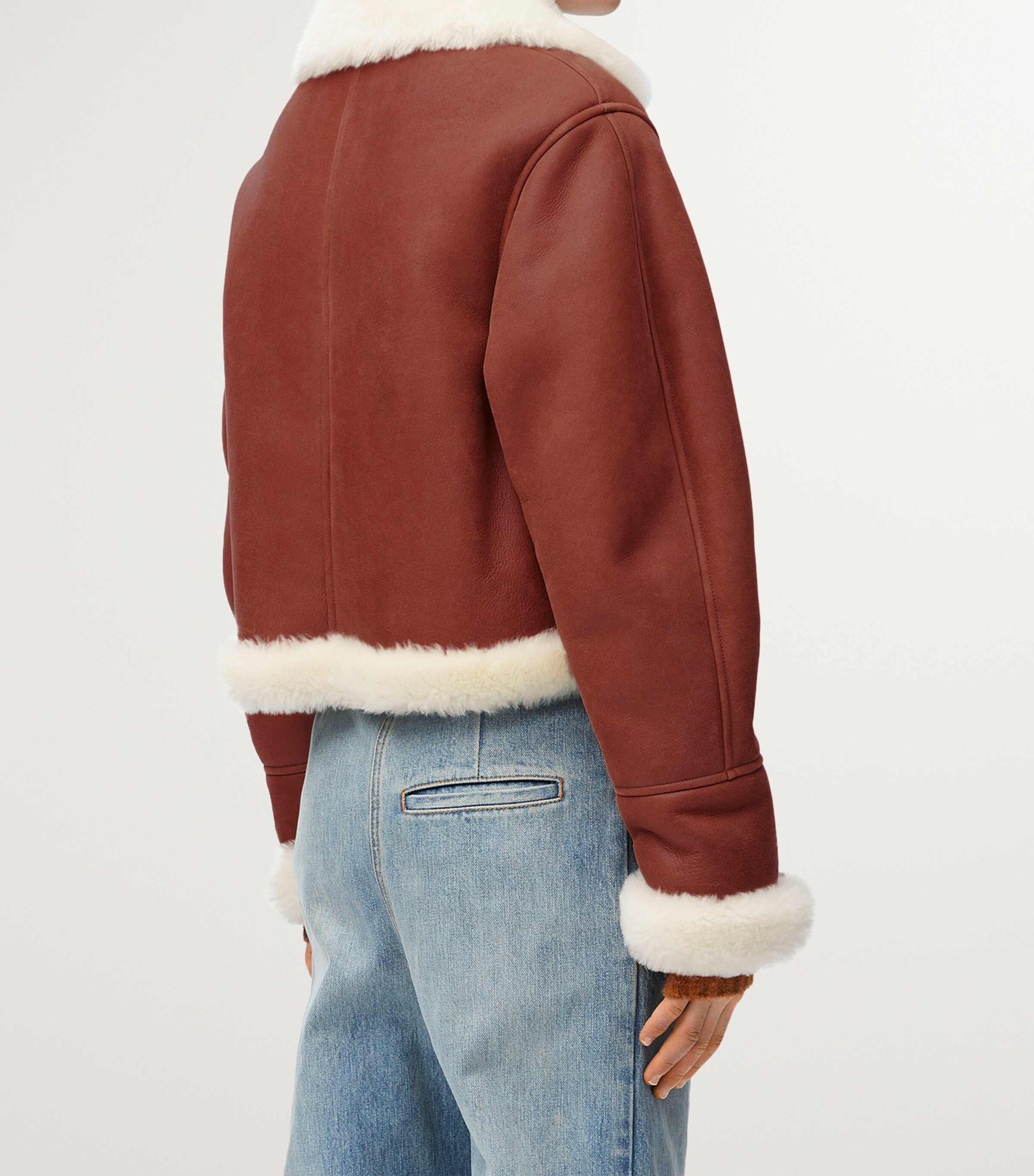Shearling Jacket WHITE/BROWN Image 4
