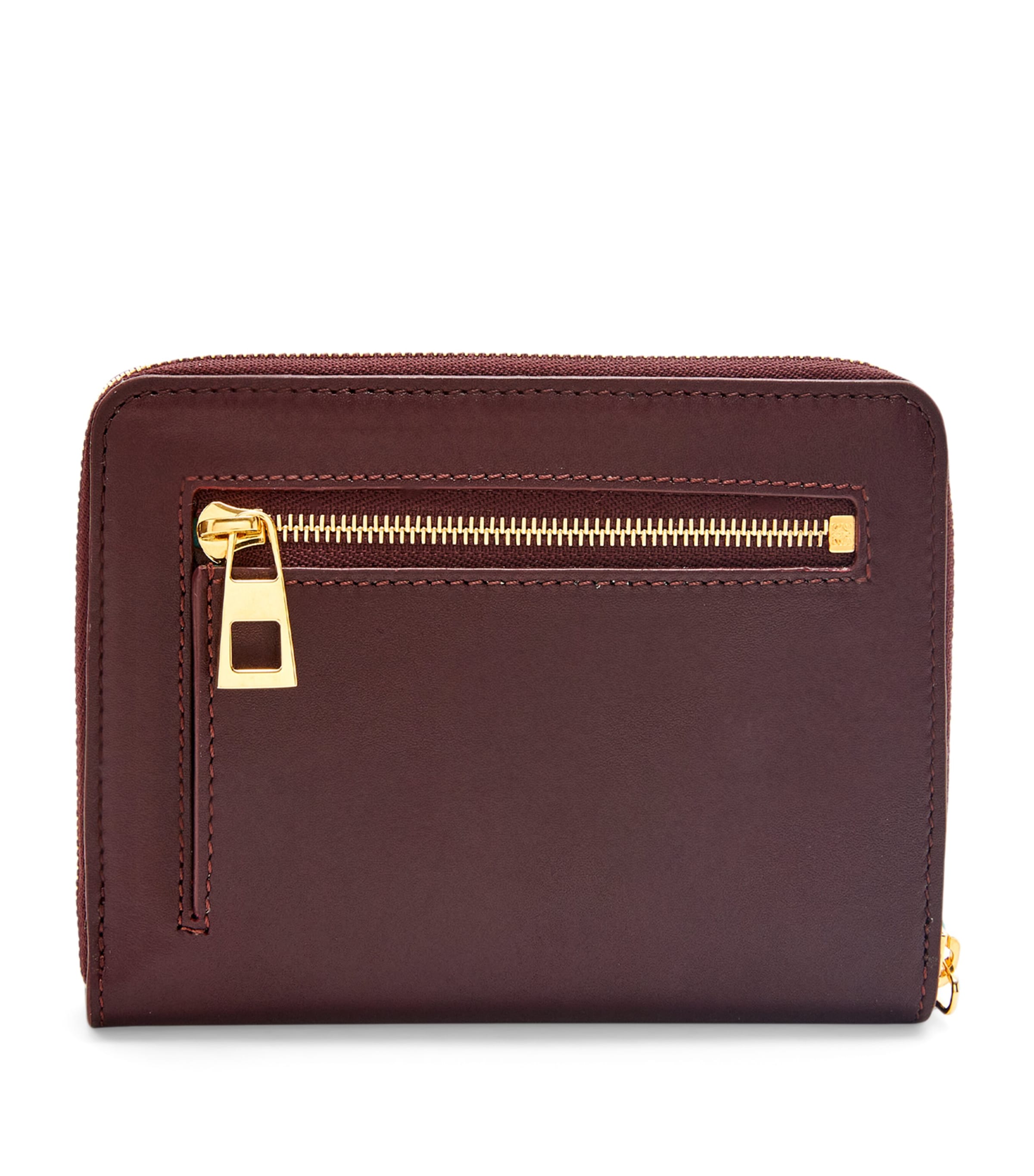 LOEWE Leather Knot Zip-Around Wallet Burgundy/emerald Image 2