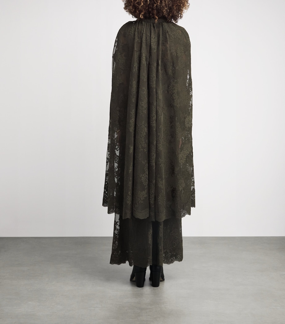 Lace Memento Cape OLIVE Image 3