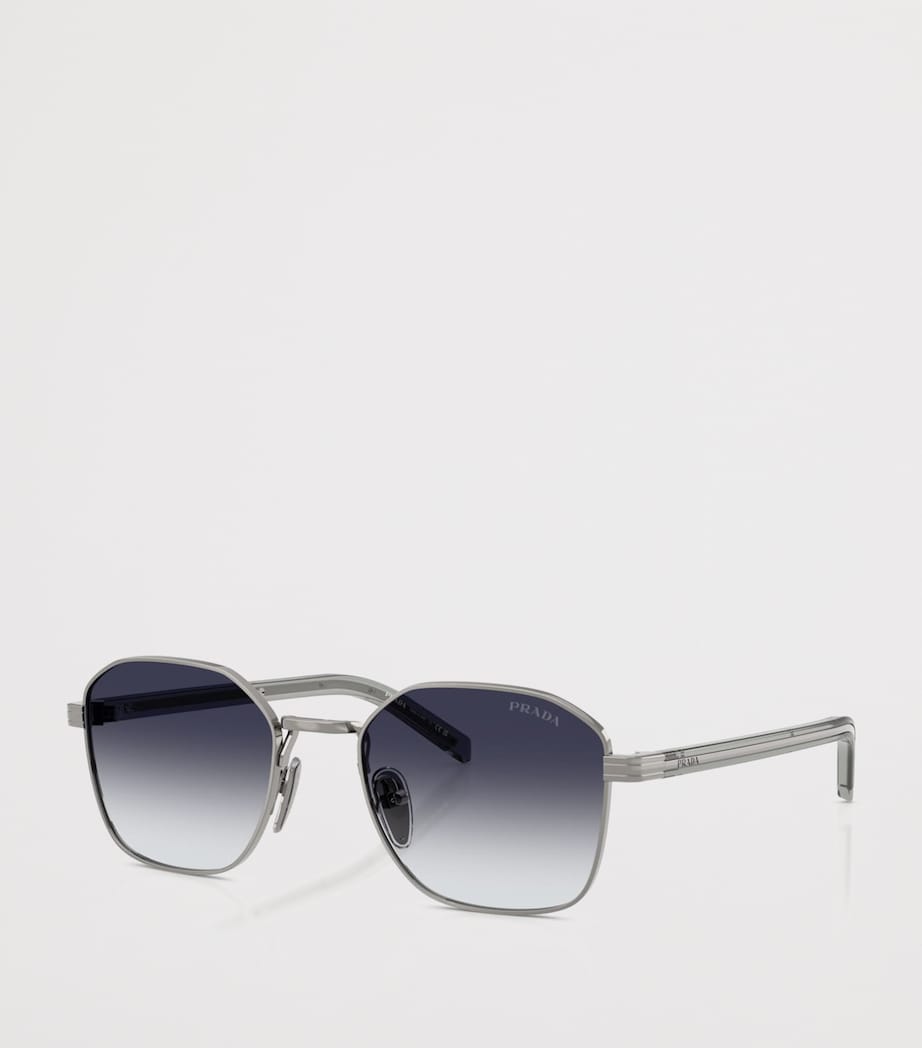 Prada Metal Geometric Sunglasses Grey Image 2