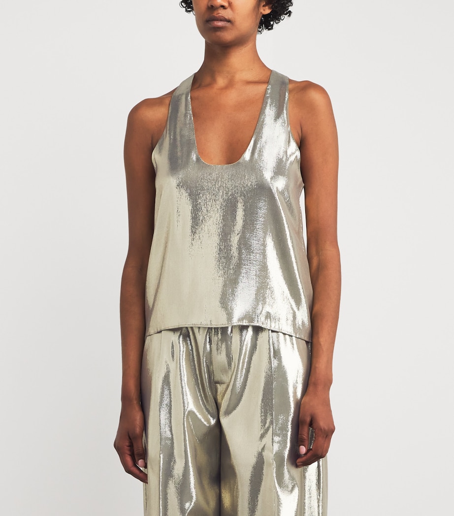 Silk-Blend Tank Top 0899 - GOLD Image 3