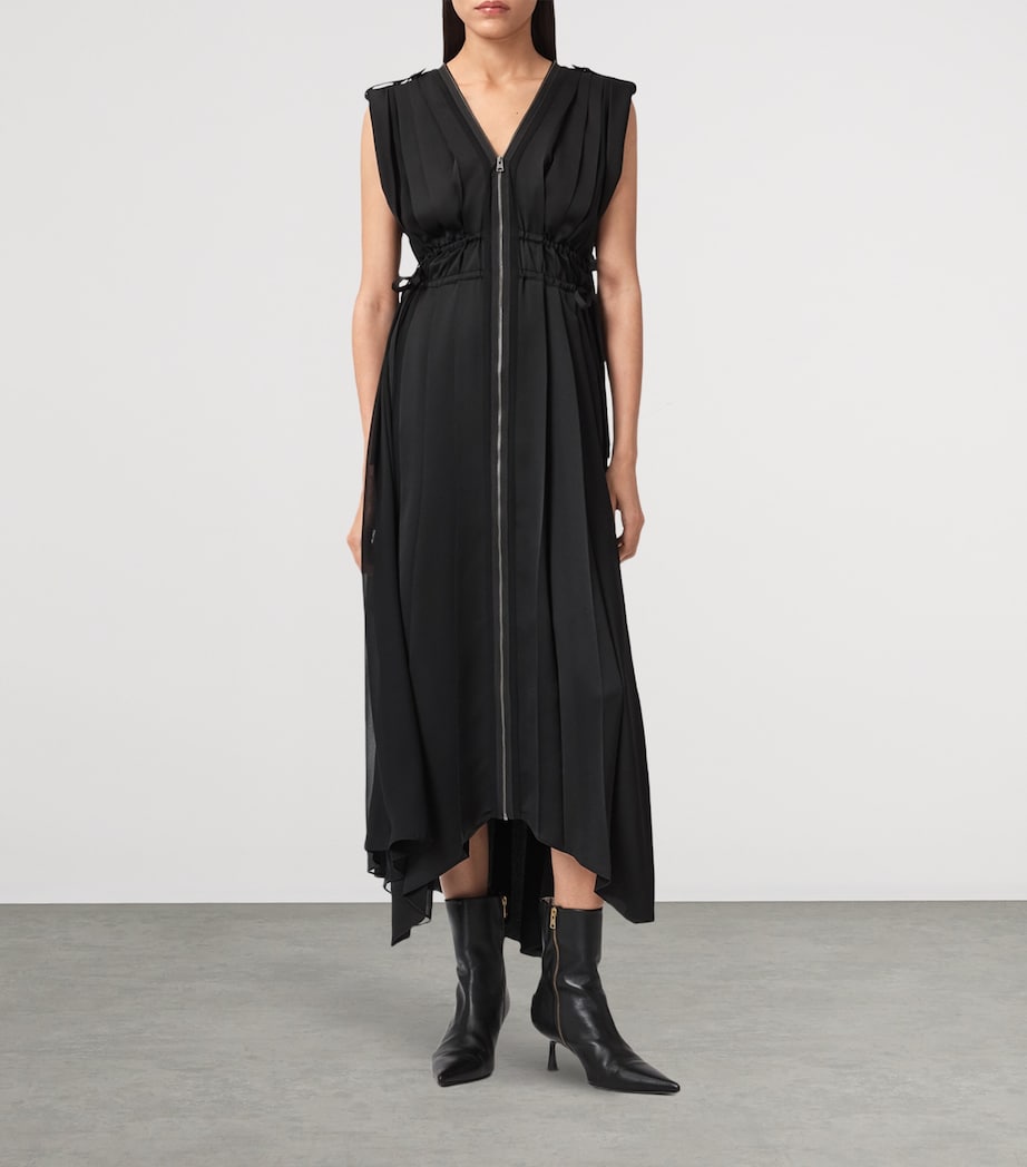 Satin Amala Dress BLACK Image 2