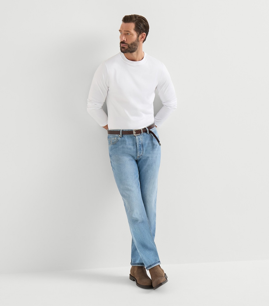 Brunello Cucinelli Mens Lightweight Straight Jeans Image 2