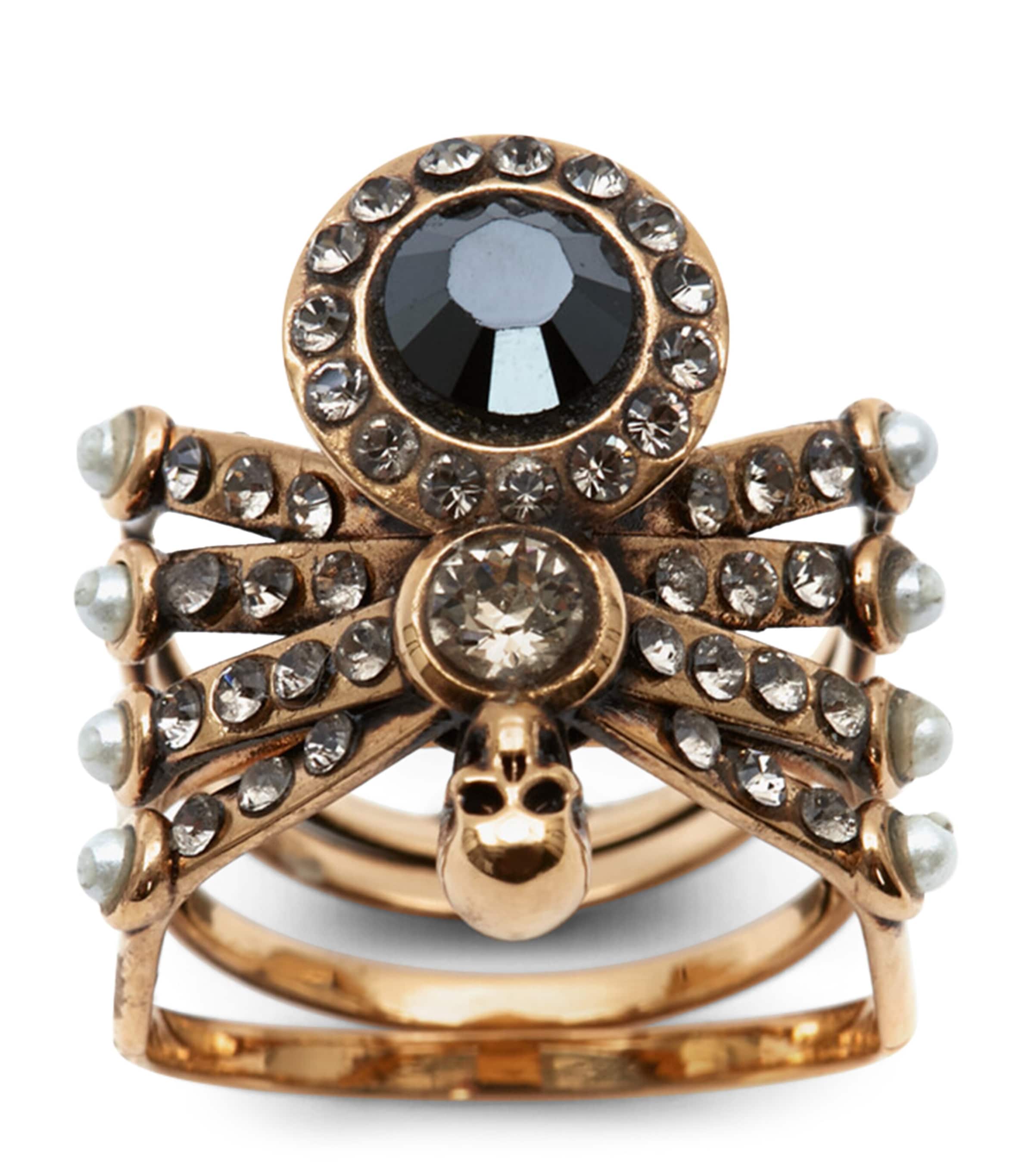 McQueen Embellished Spider Ring | Harrods US