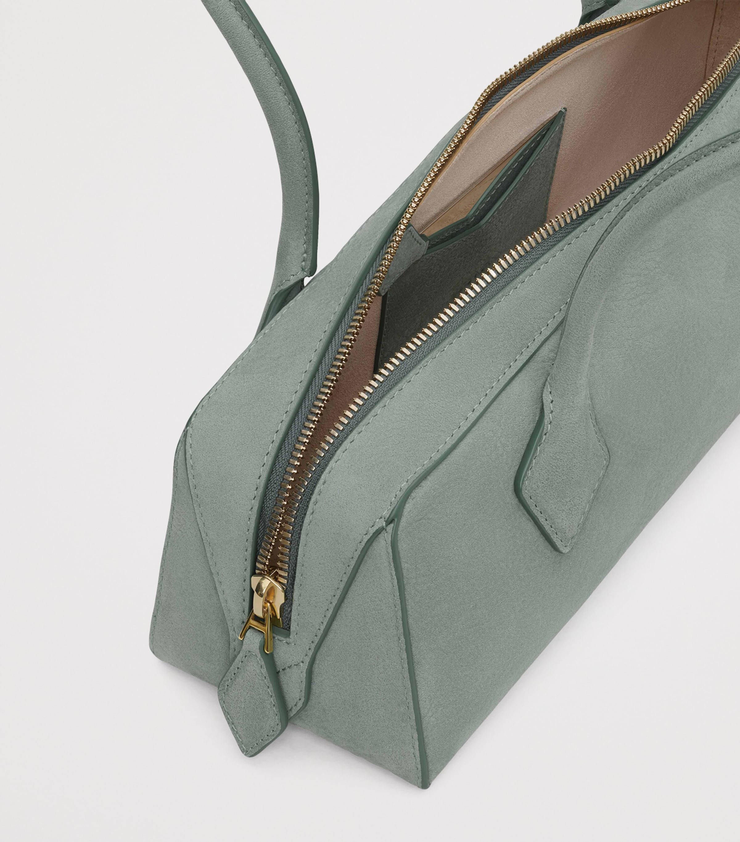 Medium Suede Le Teckel Shoulder Bag SAUGE Image 4