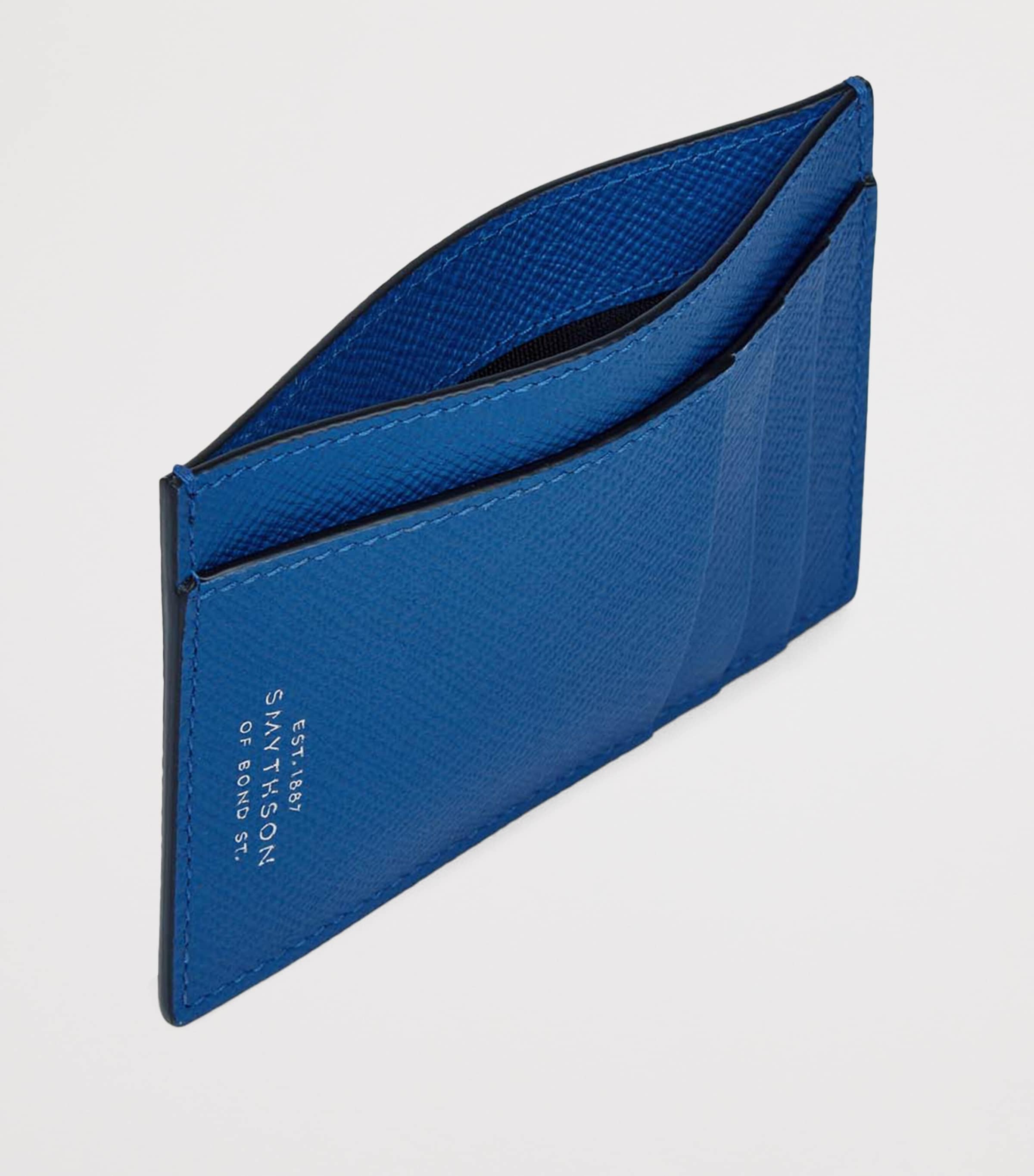 Panama Leather Compact Card Holder CERULEAN Image 3