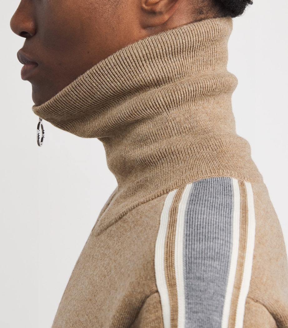 Wool-Blend Zip-Up Benada Sweater 1095CHNO/SOURS/FLCN Image 6