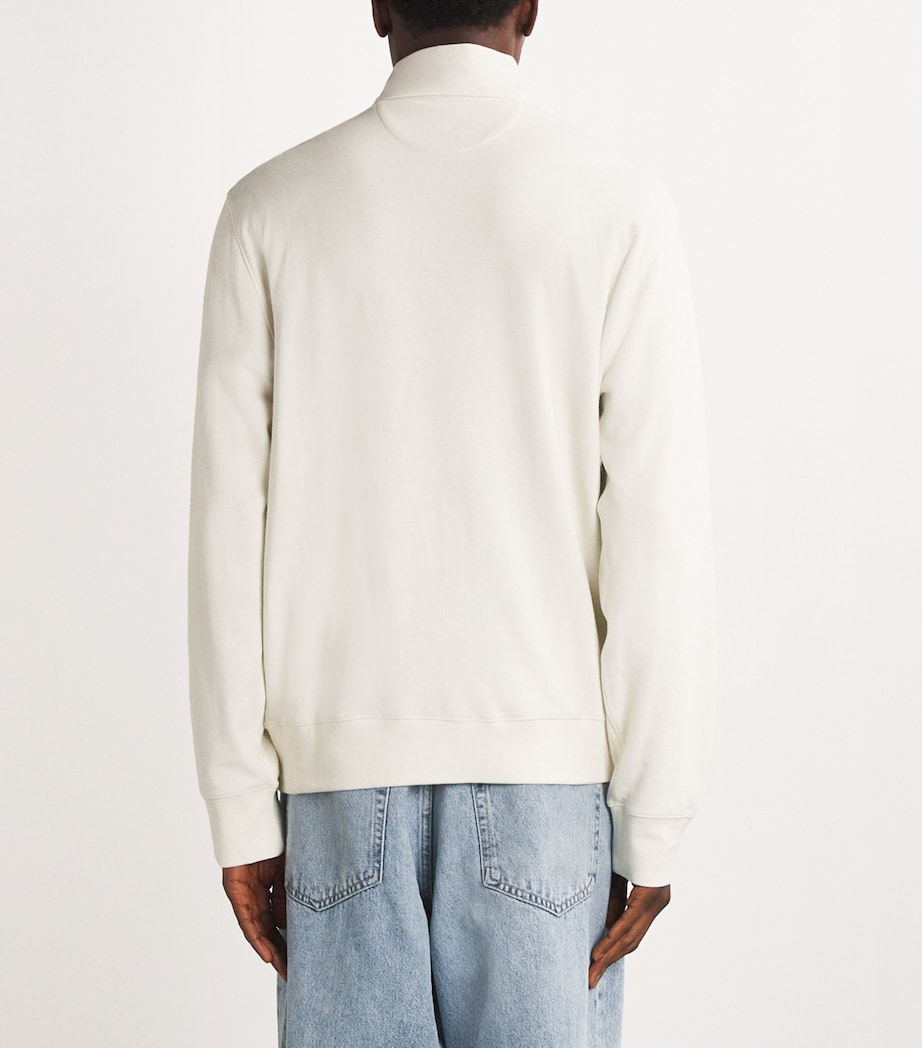 Cotton-Blend Quarter-Zip Sweater NATURAL Image 4