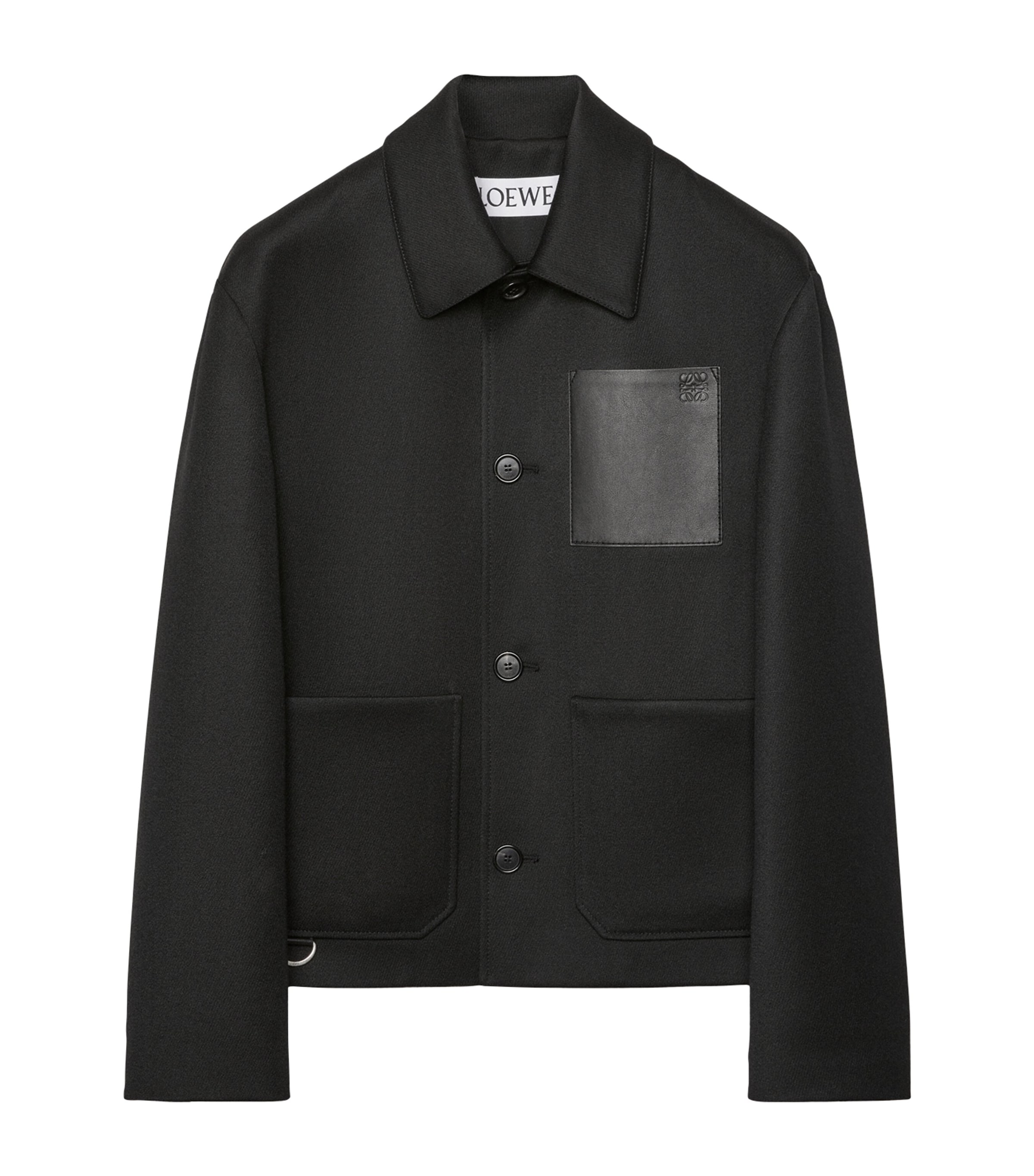【国内発送】LOEWE ジャケット Cotton wool-blend jacket Jacket in cotton blend Green - LOEWE