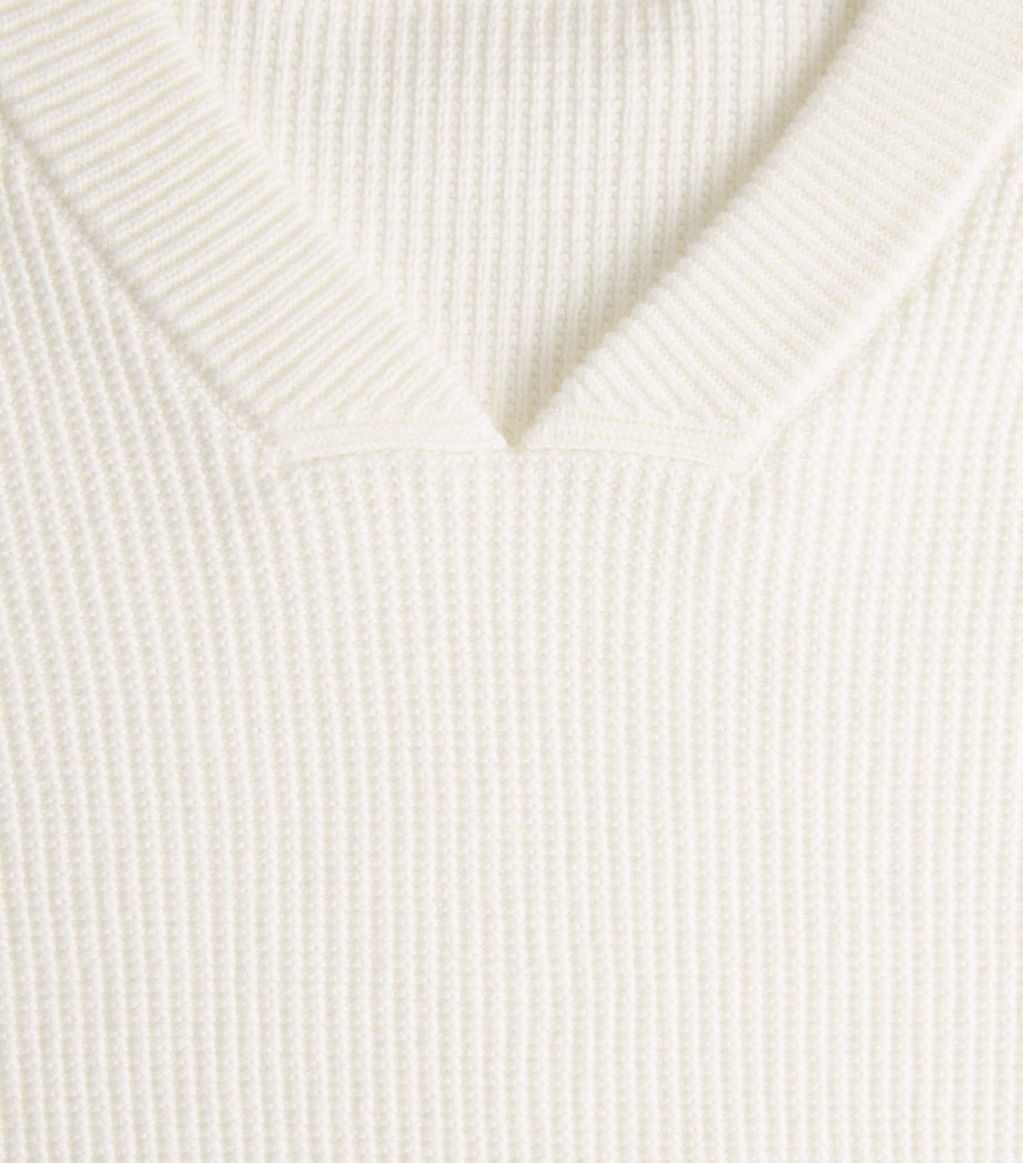 Samsøe Samsøe Mens Saklas V-Neck Sweater Clear Cream Image 6