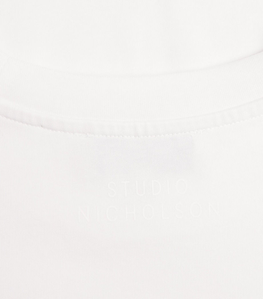 Studio Nicholson Mens Cotton Bric T-Shirt Optic White Image 6