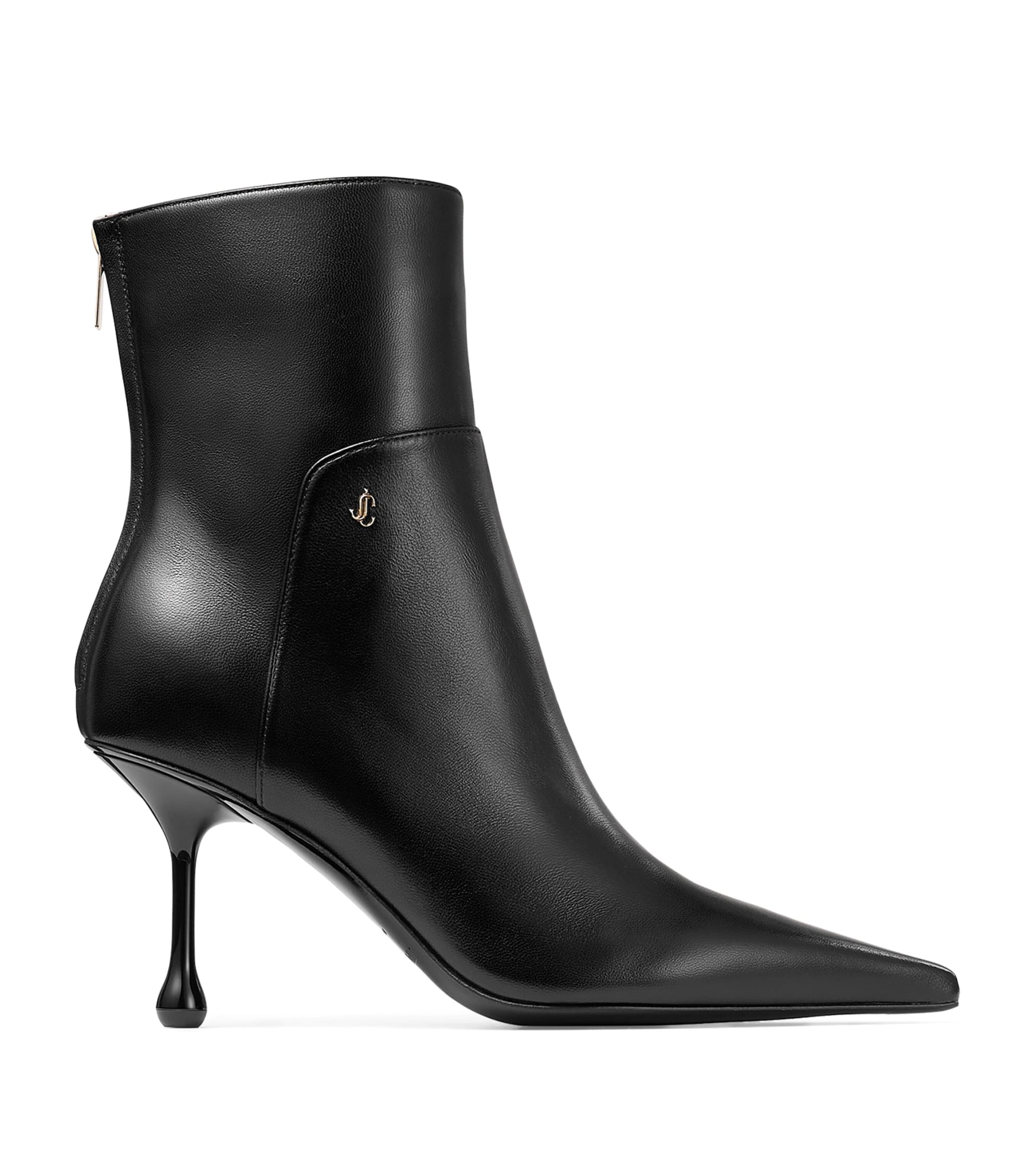 Shop Jimmy Choo Cycas 80 Lambskin Ankle Boots In Black