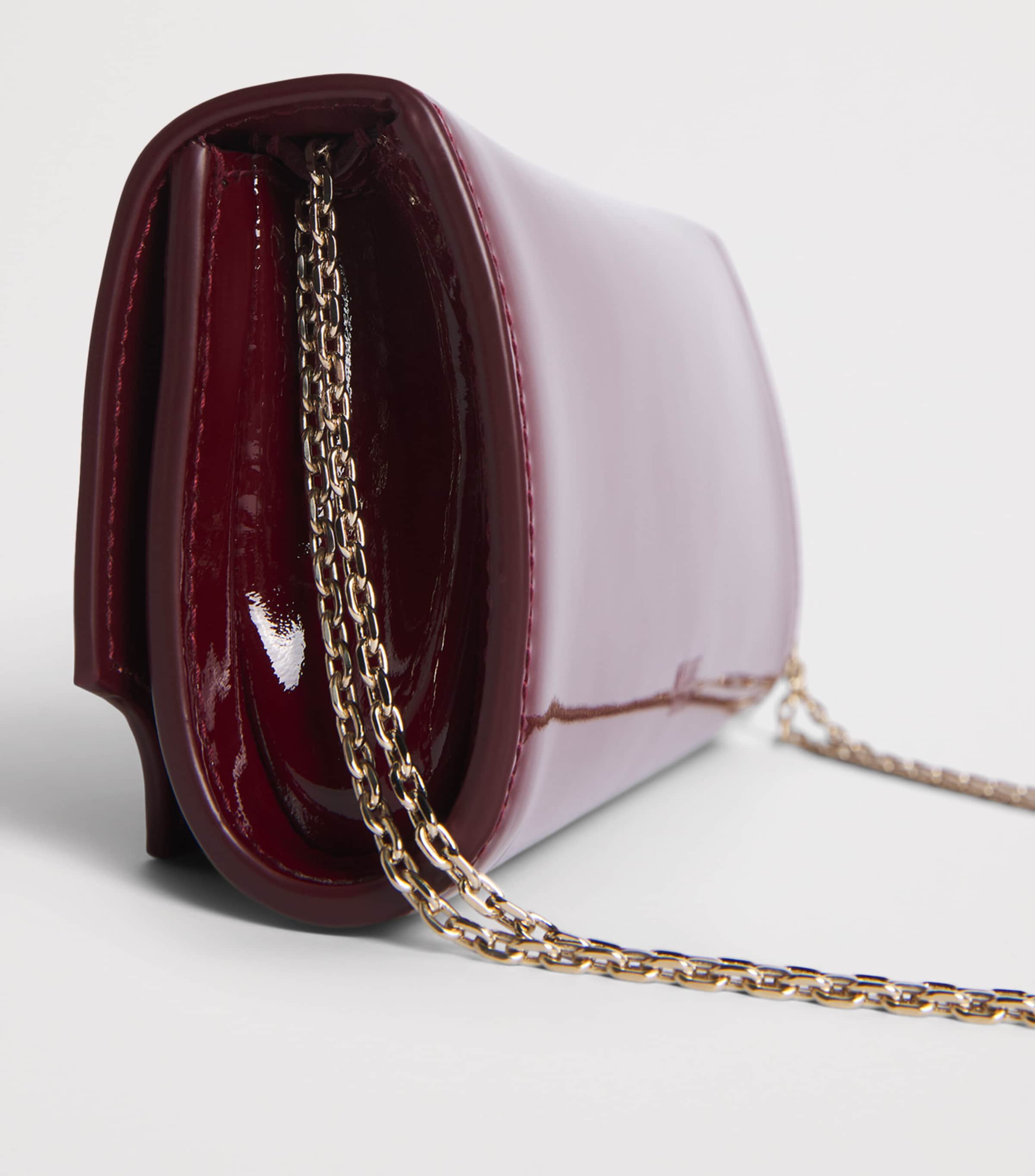 Malone Souliers Patent Leather Vivien Clutch Bag Rosewood Image 5