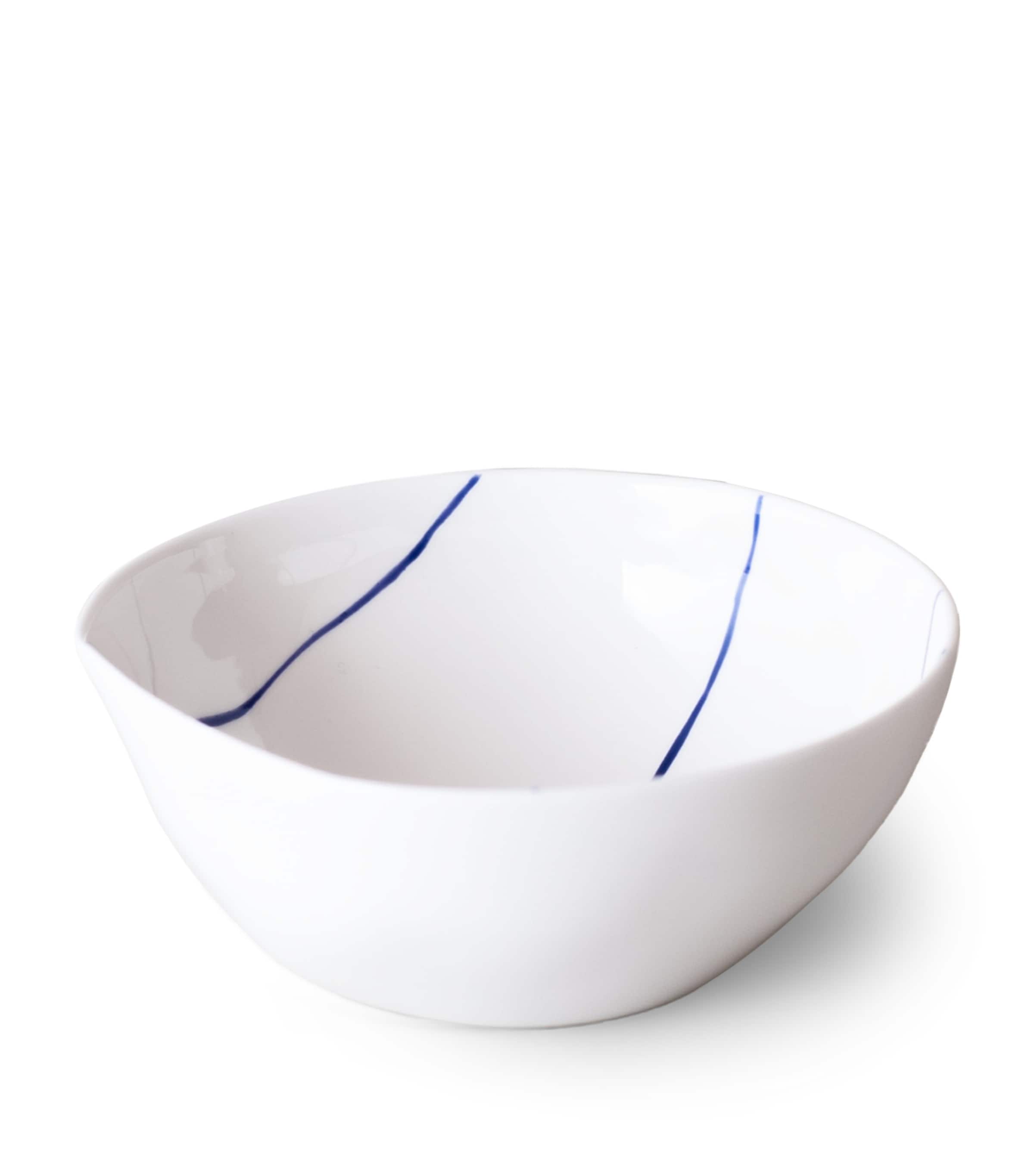 Feldspar Stripe Ice Cream Bowl In White