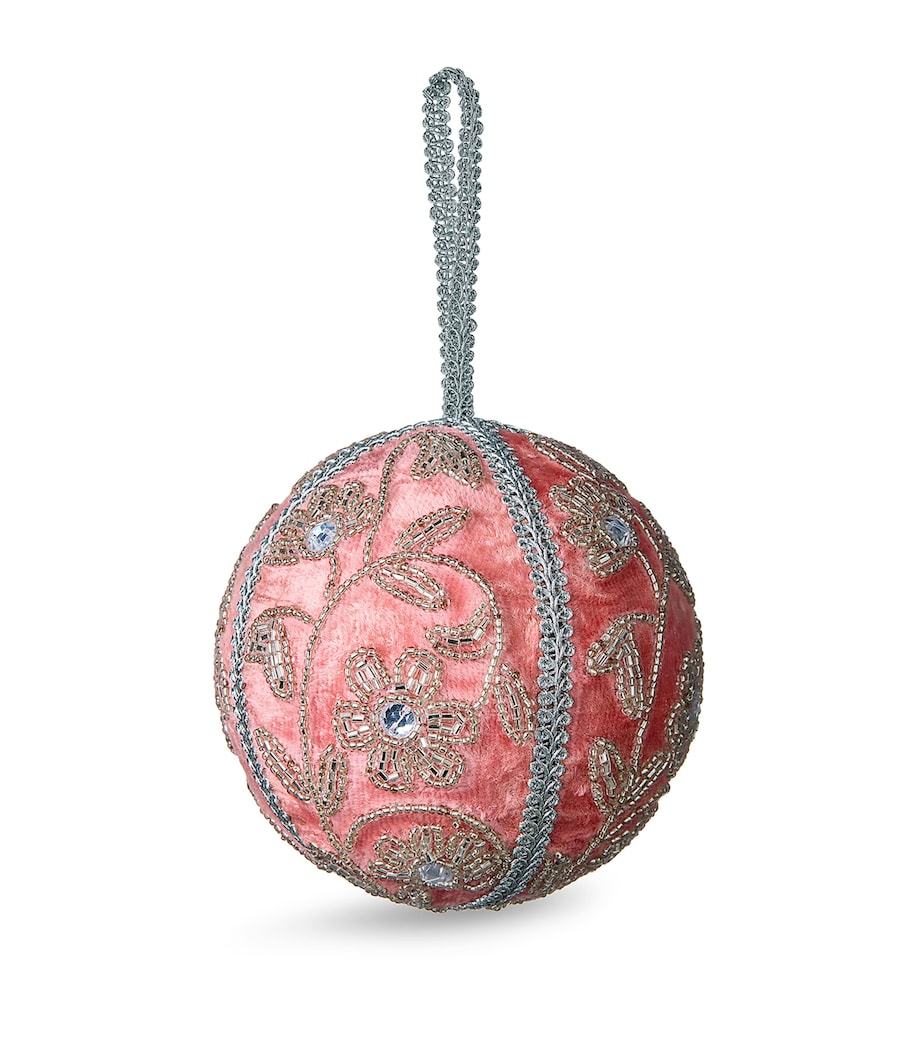 Sequinned Bauble SALMON Image 1