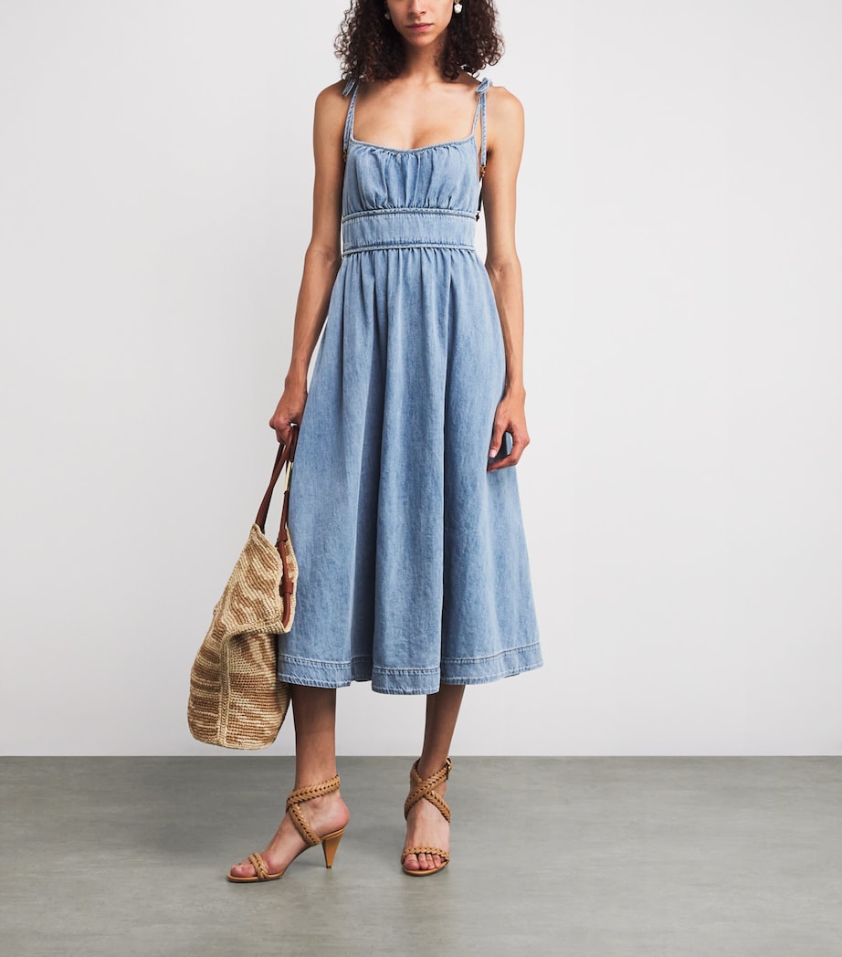 Denim Wanderlust Midi Dress SKYLARKSKYLK Image 2