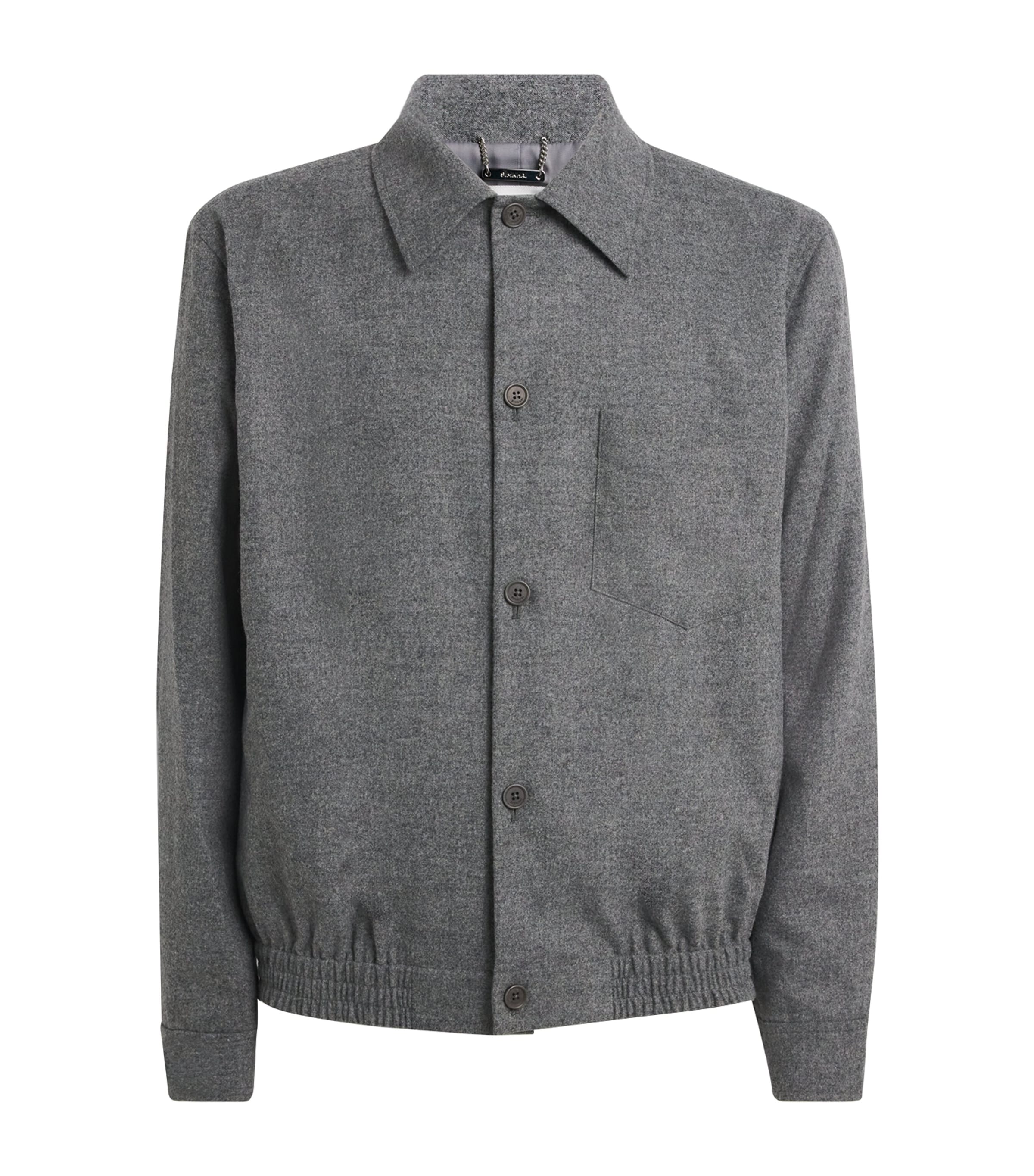 Simkhai Wool Ernie Shirt Jacket In Gray