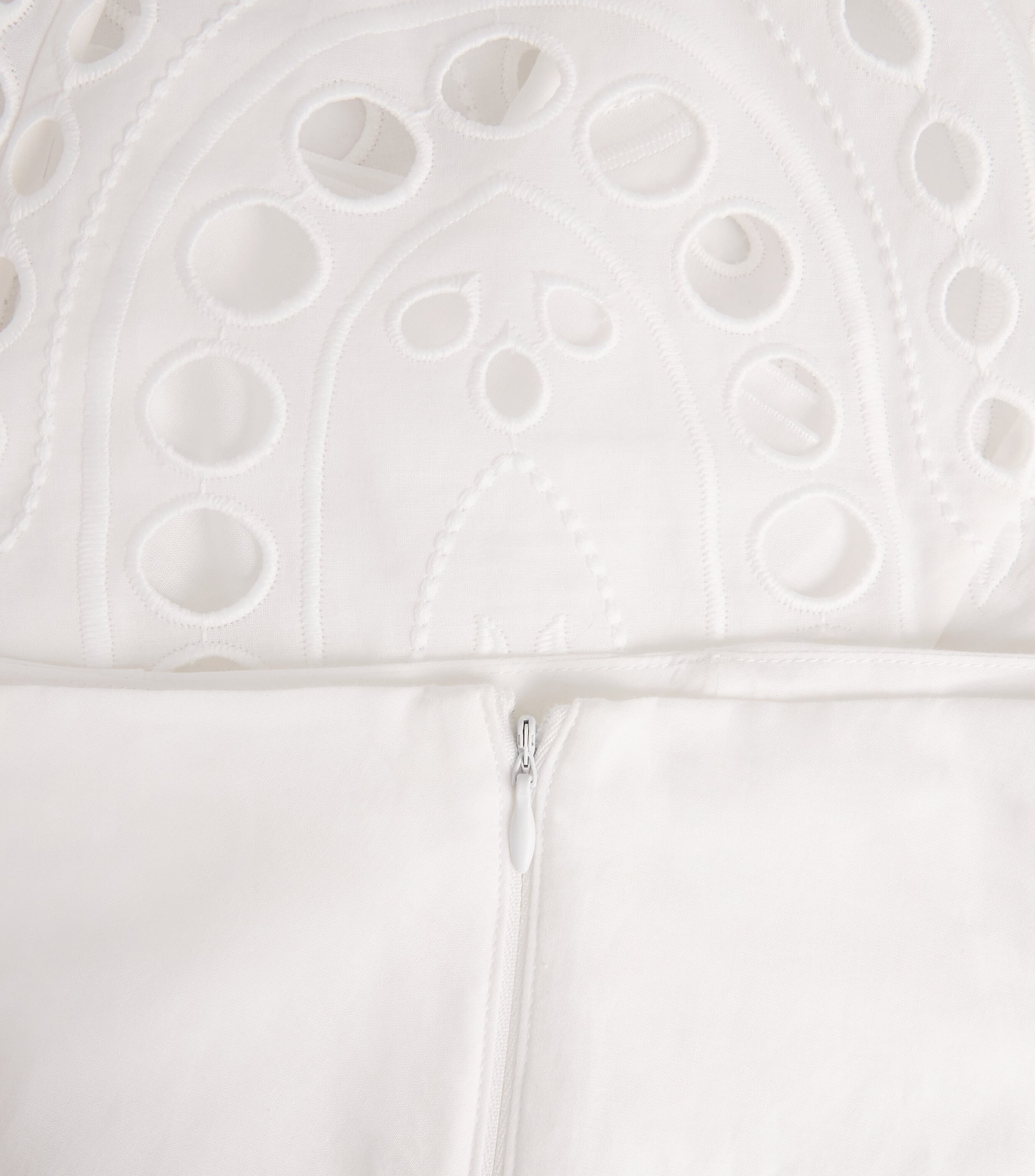 Broderie Anglaise Fin Midi Skirt WHITE SEALACE Image 5