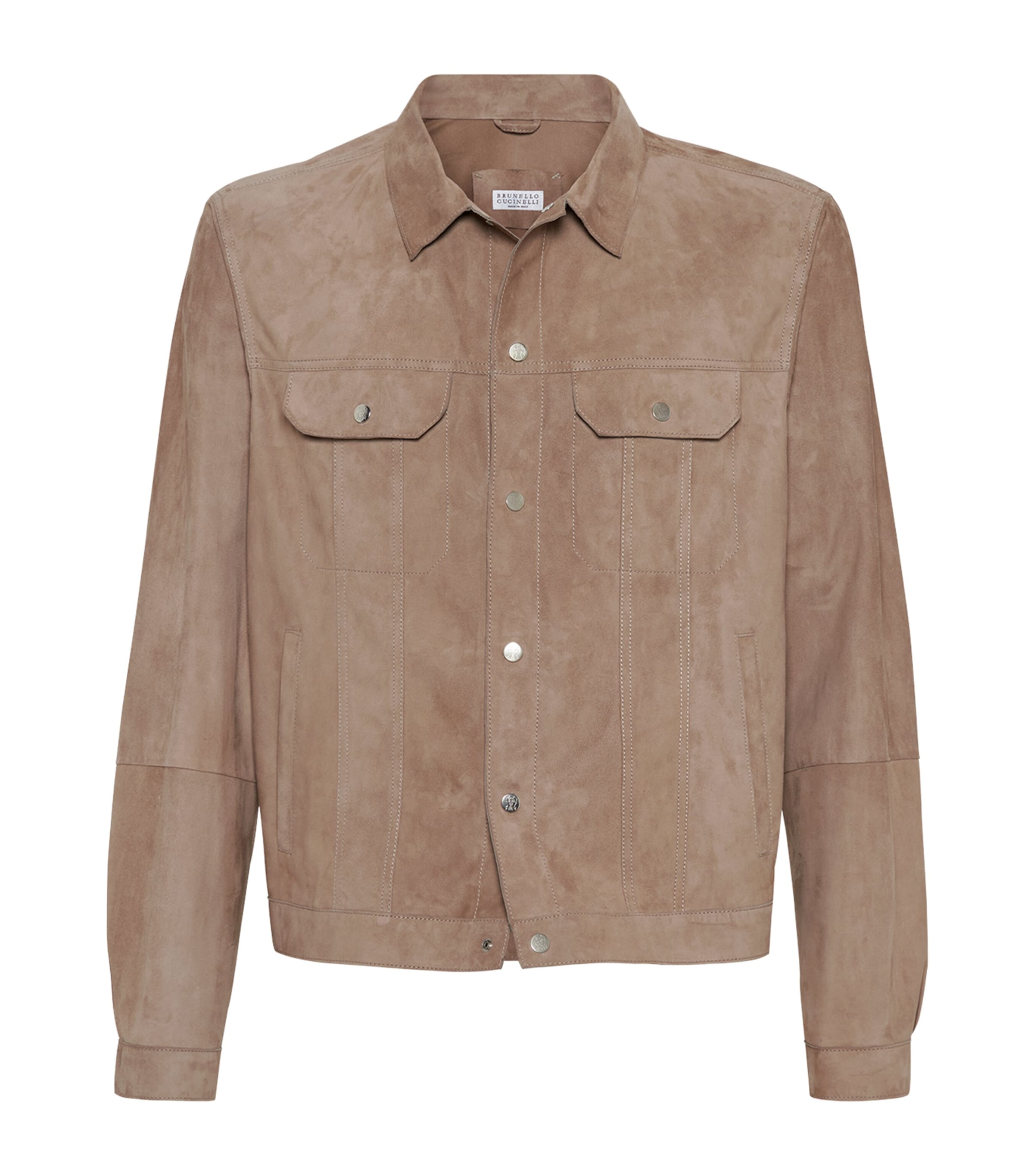 Brunello Cucinelli Suede Four-pocket Jacket In Brown