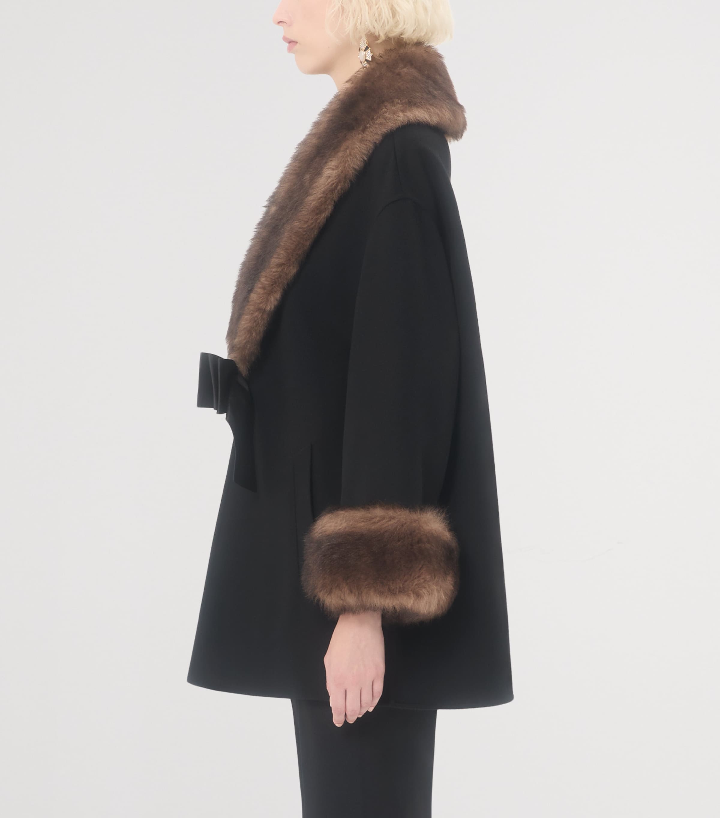 Wool-Cashmere Pea Coat 0NO Image 3