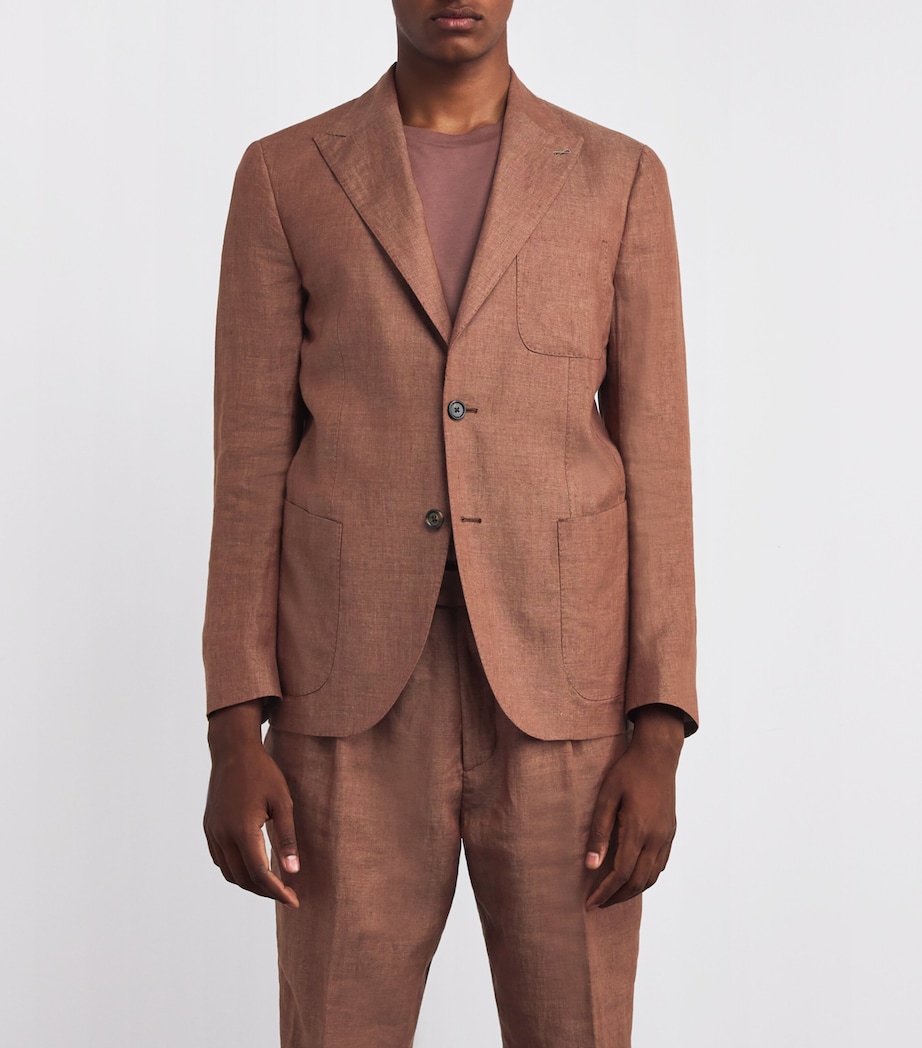 x Harrods Linen Blazer VICUNA Image 3