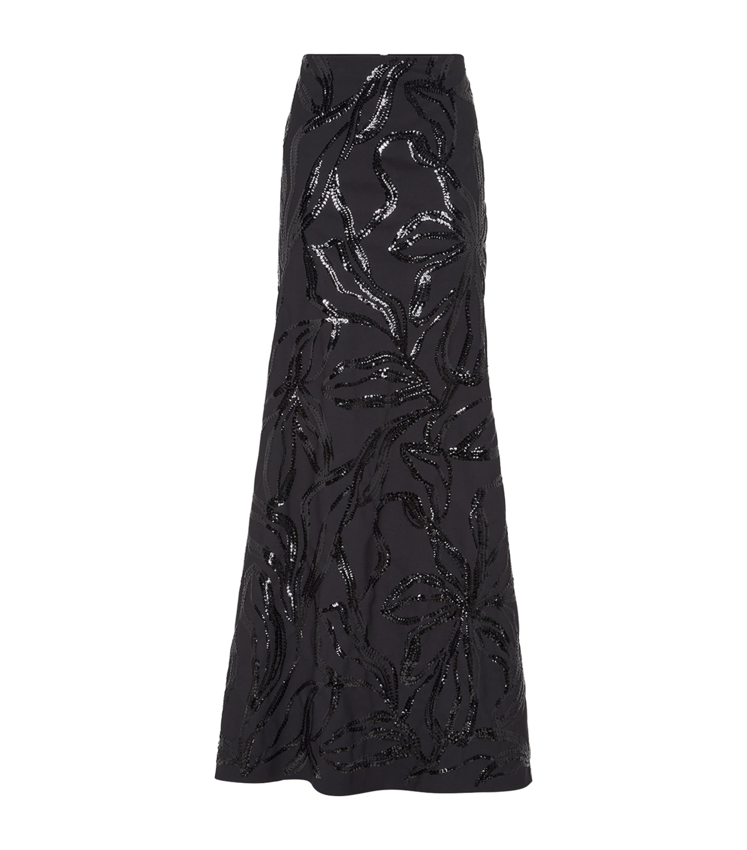 Brunello Cucinelli Embellished Maxi Skirt In Black