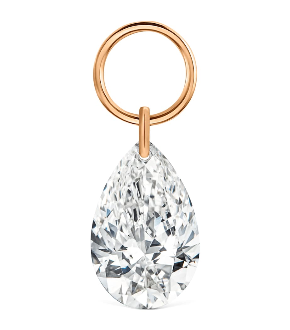Pear Floating Diamond Charm (7mm) ROSE GOLD Image 1