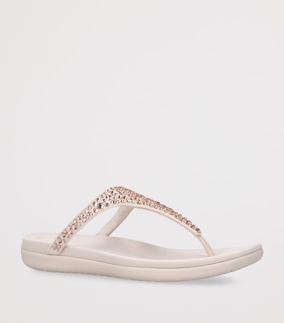 FitFlop Solay Crystal Flip Flops Pale Pink Image 3