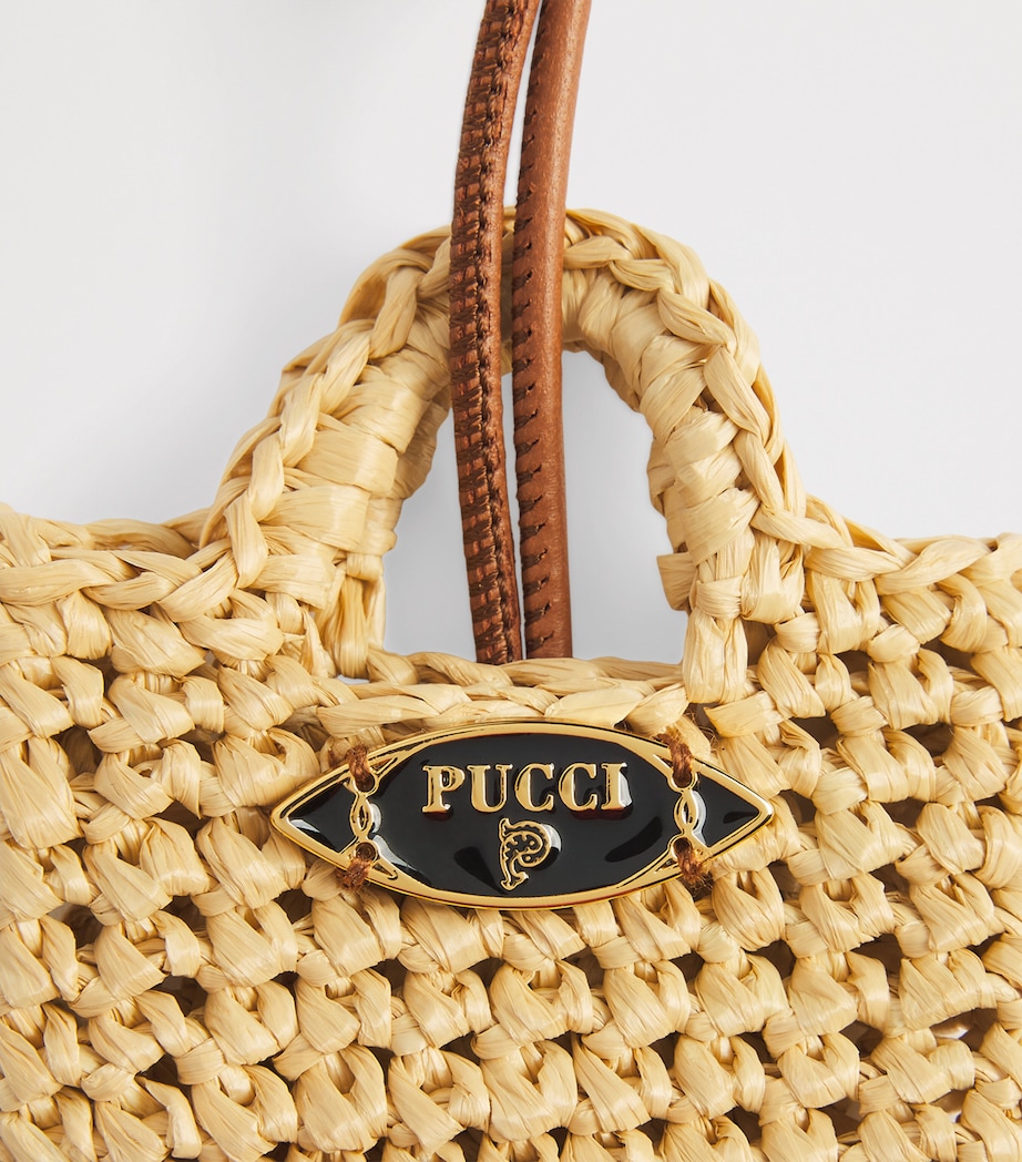 PUCCI Mini Raffia Bag Charm Image 2